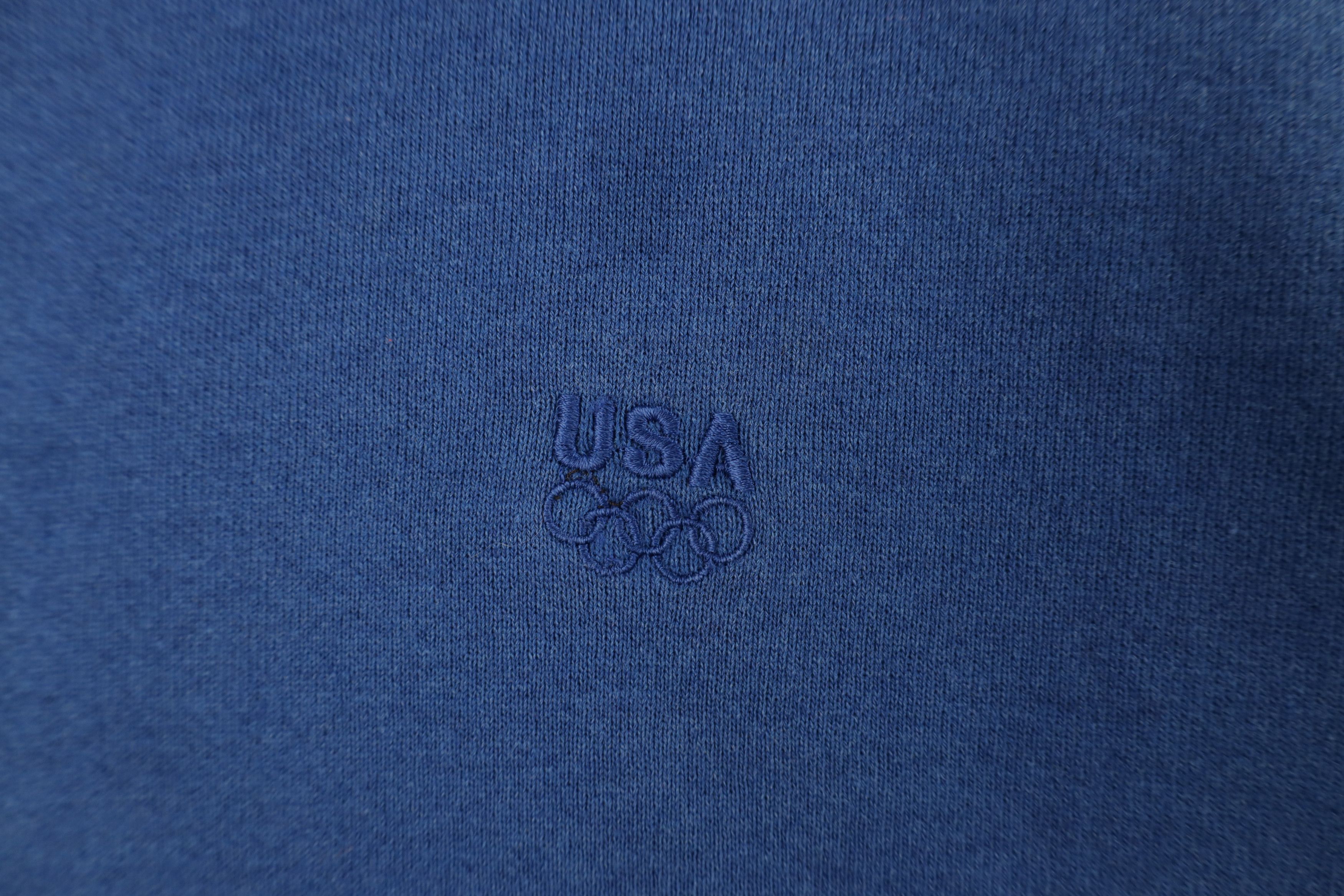 Vintage Vintage 90s USA Olympics Crewneck Sweatshirt Blue USA Size US L / EU 52-54 / 3 - 4 Thumbnail