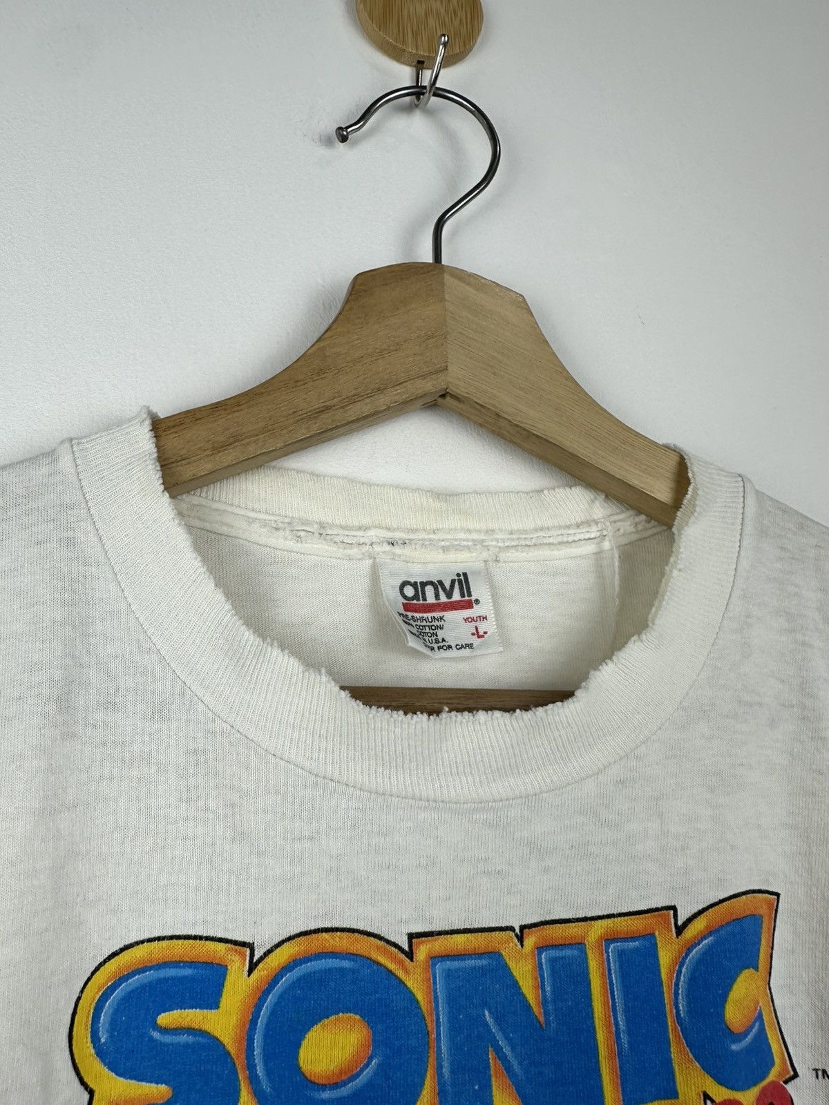 Cartoon Network × Playstation × Vintage Vintage 90s Sonic The Hedgehog Sega Tee Size US XS / EU 42 / 0 - 7 Thumbnail