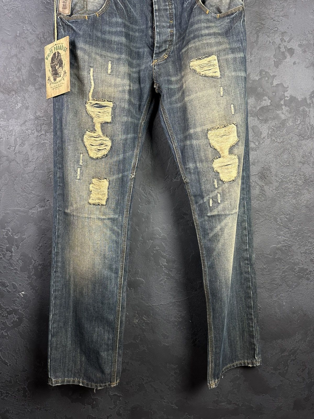 Designer × Japanese Brand CRAZY YAKUZA FADE JEANS Y2K If Six Was Nine Style Size US 33 - 4 Thumbnail