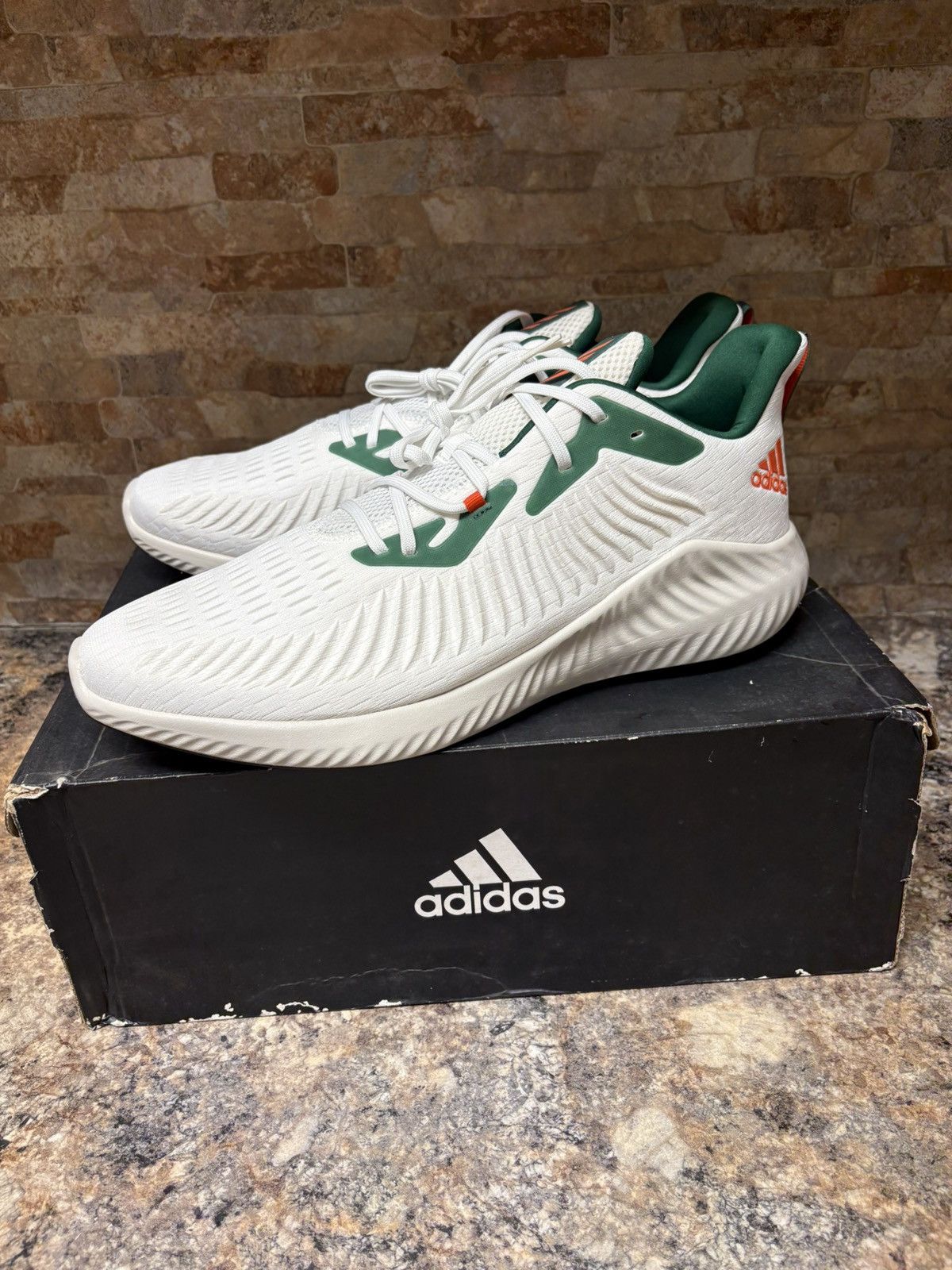 Adidas Adidas AlphaBounce+ U University of Miami Hurricanes Size 18 Size US 15 / EU 48 - 1 Thumbnail