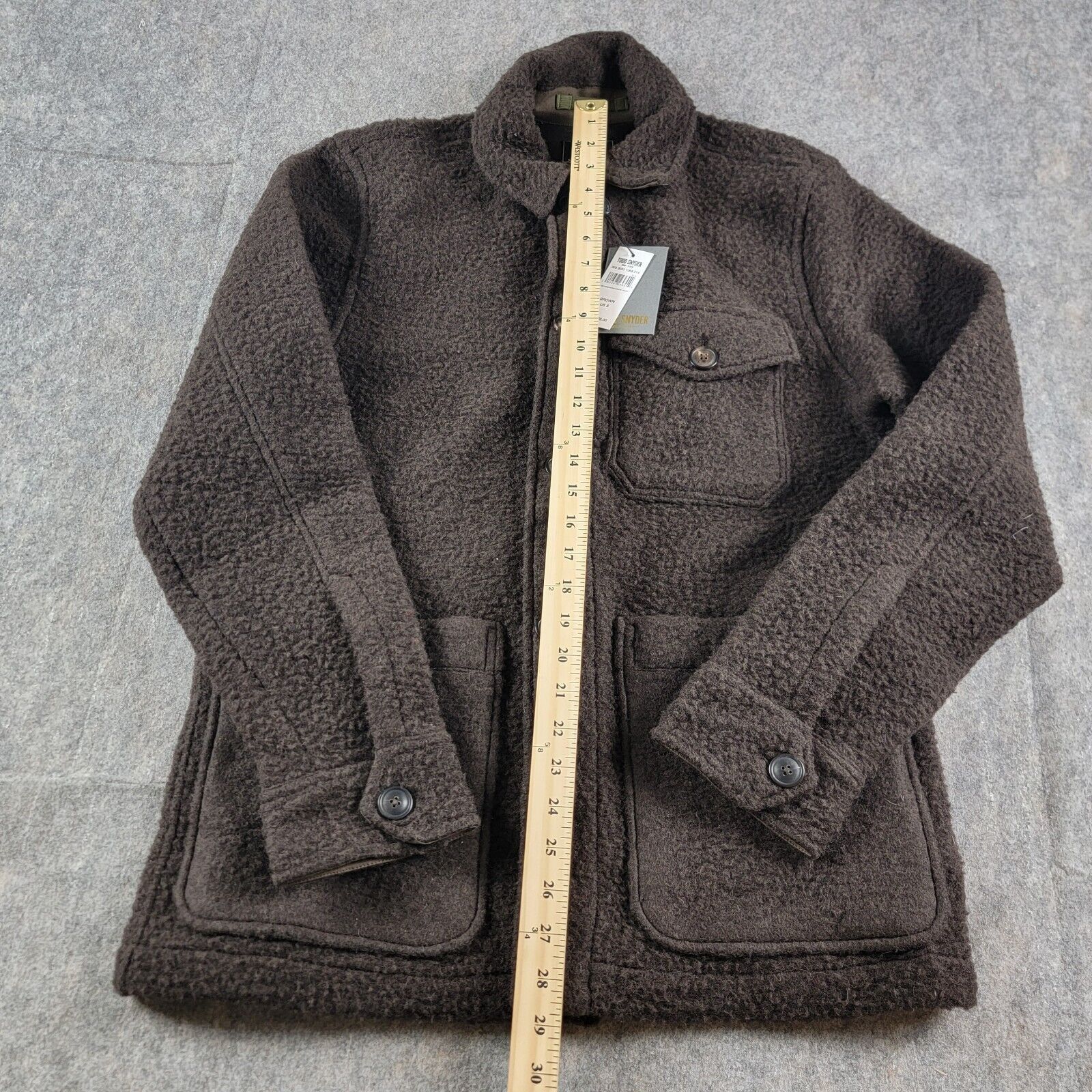 Todd Snyder Todd Snyder Wool Blend Boucle Chore Jacket Brown NWT Italy Size US S / EU 44-46 / 1 - 8 Thumbnail