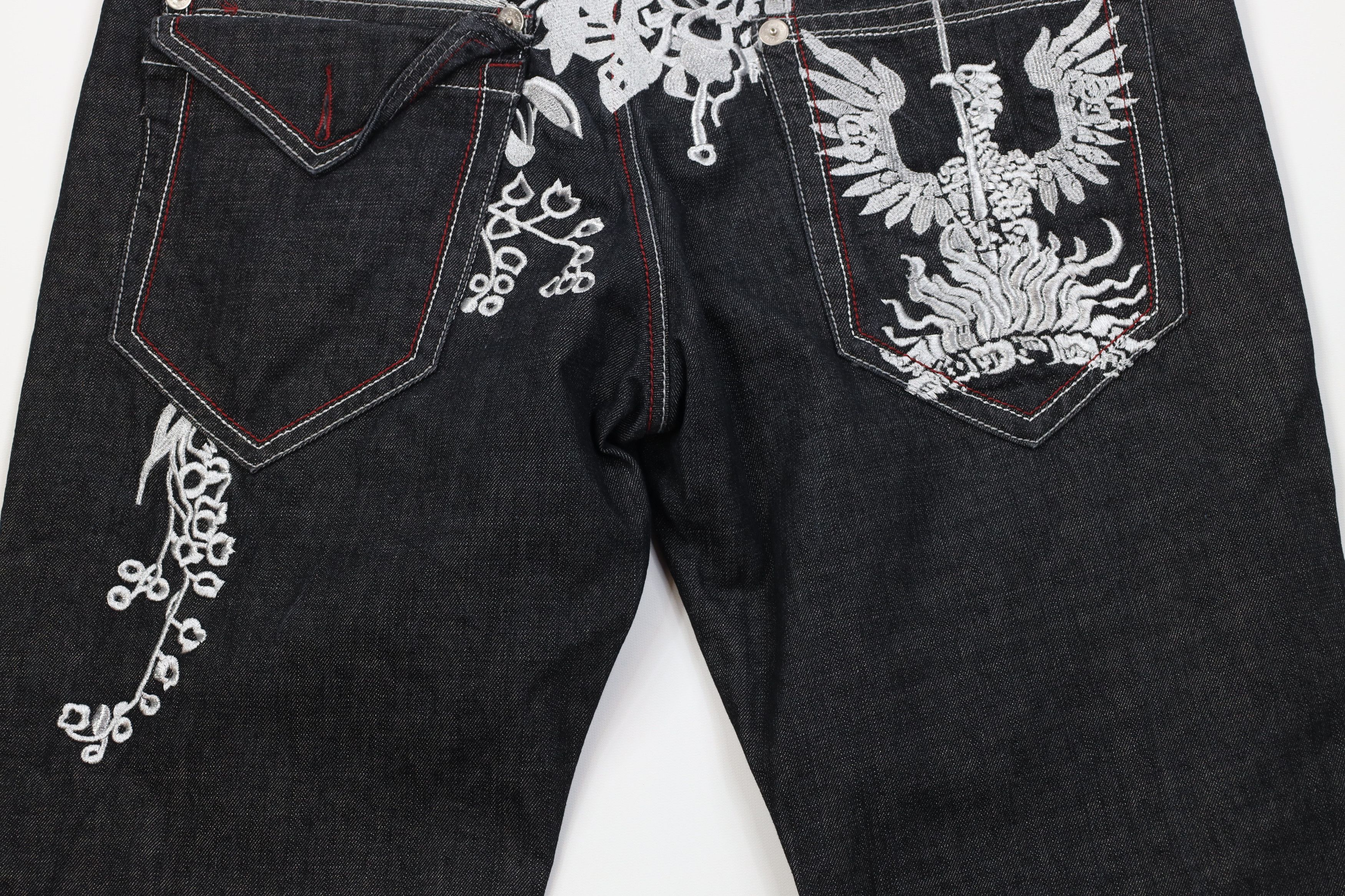 Vintage Vintage Y2K Streetwear UFC MMA Wide Leg Denim Jeans Black Size US 40 / EU 56 - 11 Thumbnail