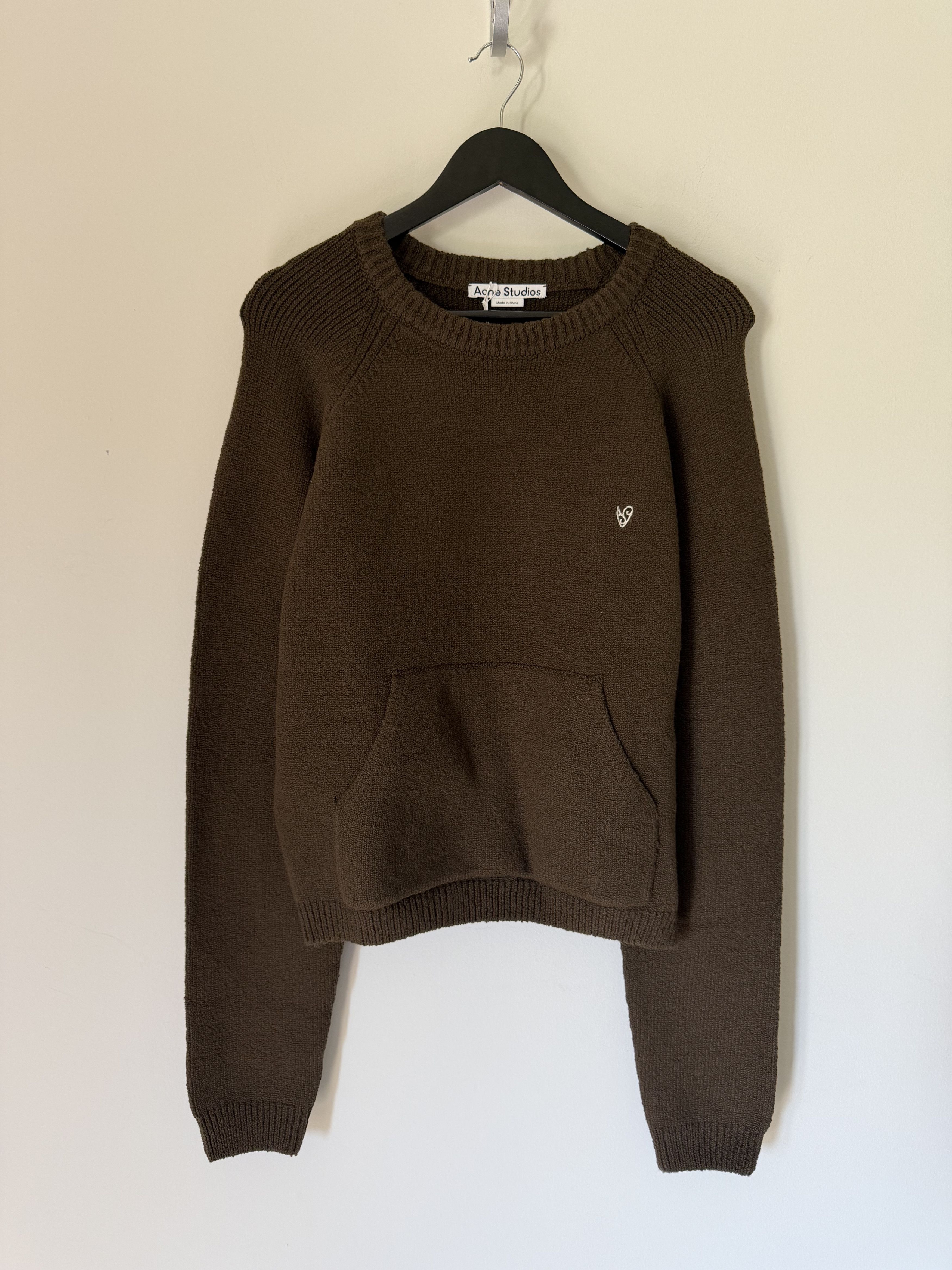Acne Studios Acne Studios Kangaroo Pocket Sweater in Brown Size US XL / EU 56 / 4 - 1 Thumbnail