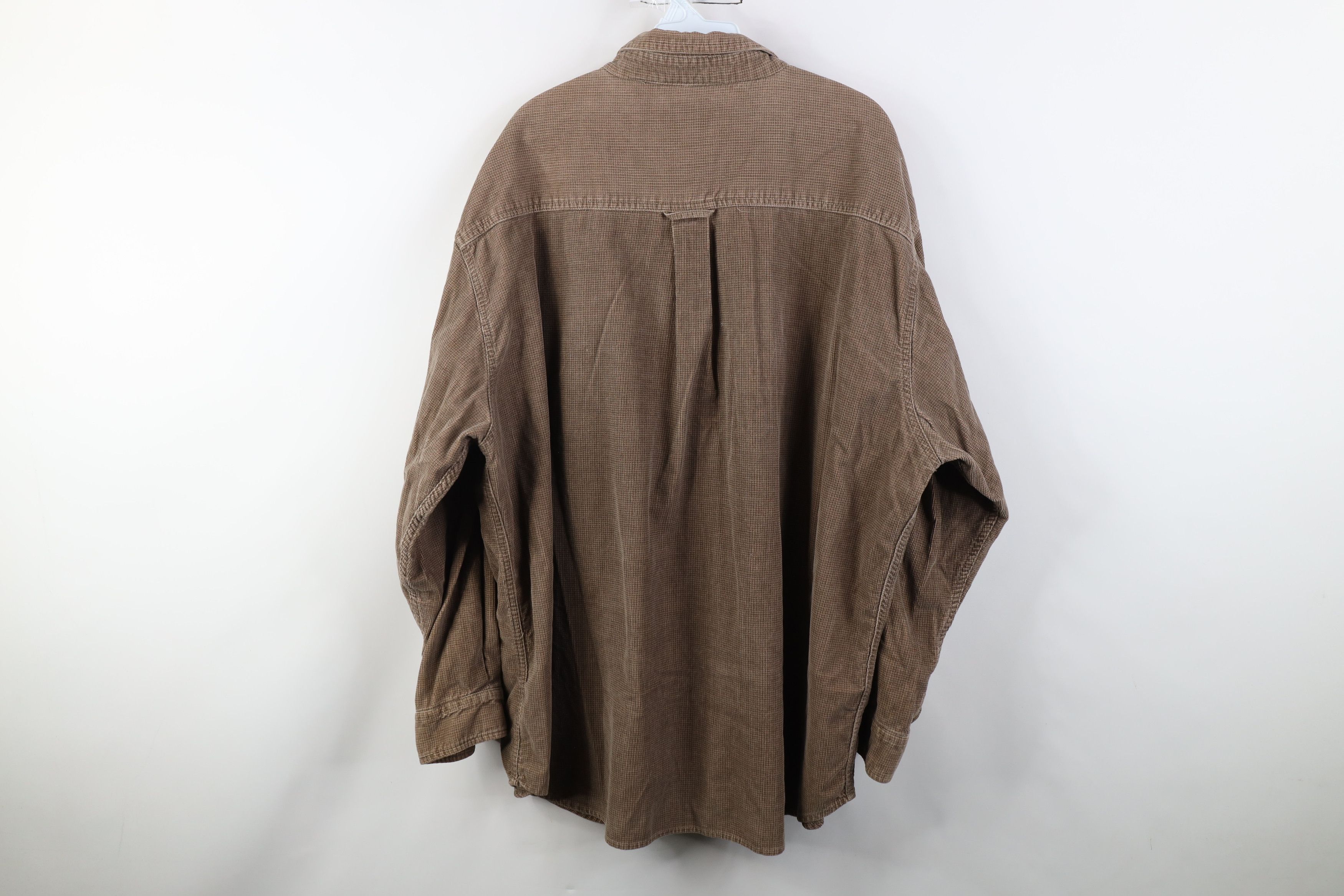 Vintage Vintage 90s Streetwear Collared Button Down Shirt Brown Size US XXL / EU 58 / 5 - 9 Thumbnail
