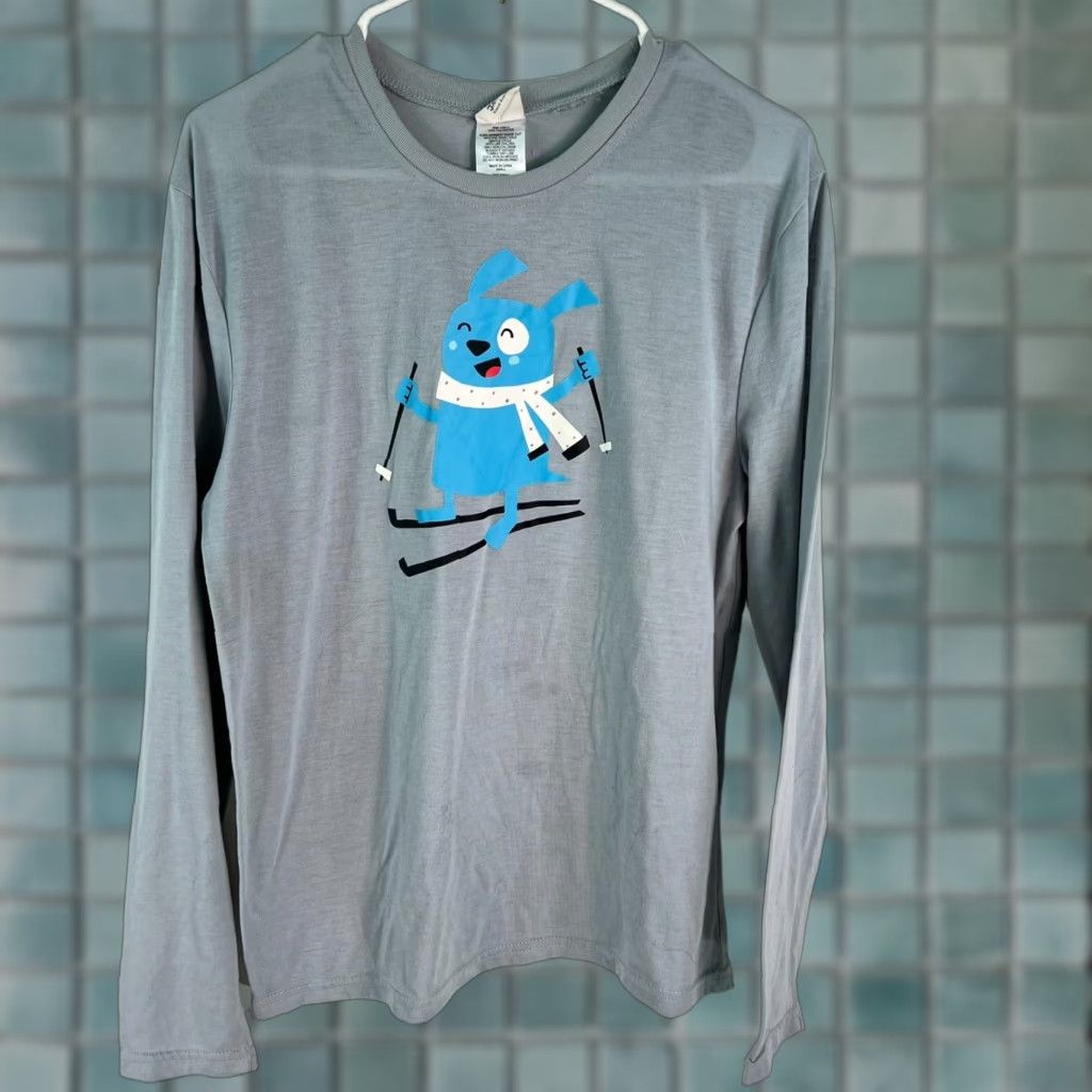 Vintage Toast & Jammie Blue Ski Doggie Sleep Shirt Knit Pajama Nighty S Women Size S / US 4 / IT 40 - 1 Thumbnail