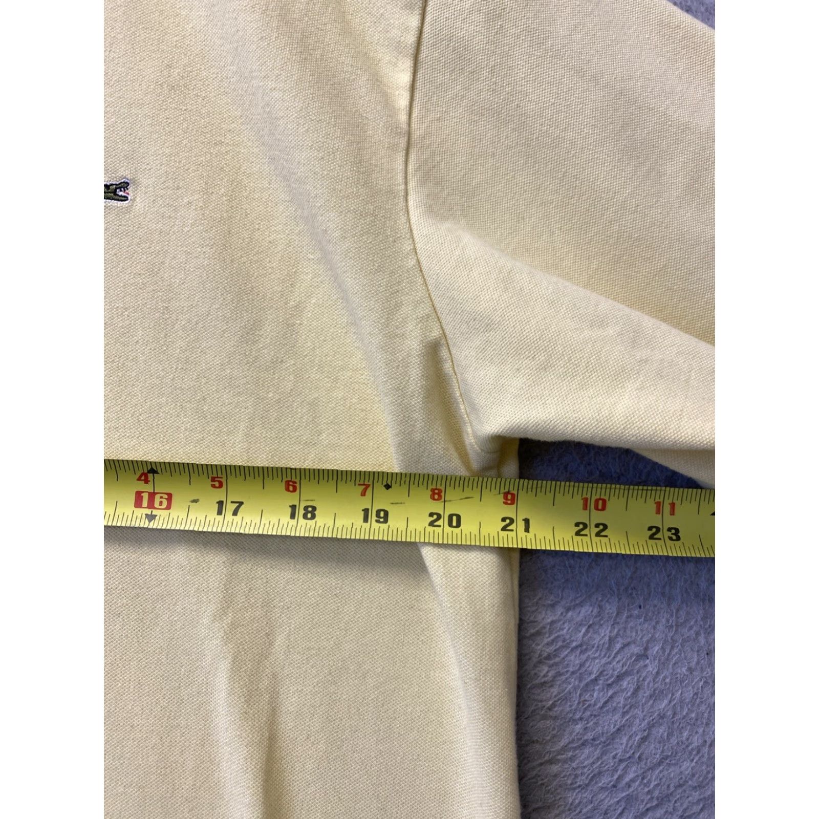 Lacoste Vintage Lacoste Men Polo Shirt XXL Yellow Cotton Short Sleeve Casual Logo Spring Summer Fall Size US XXL / EU 58 / 5 - 5 Thumbnail