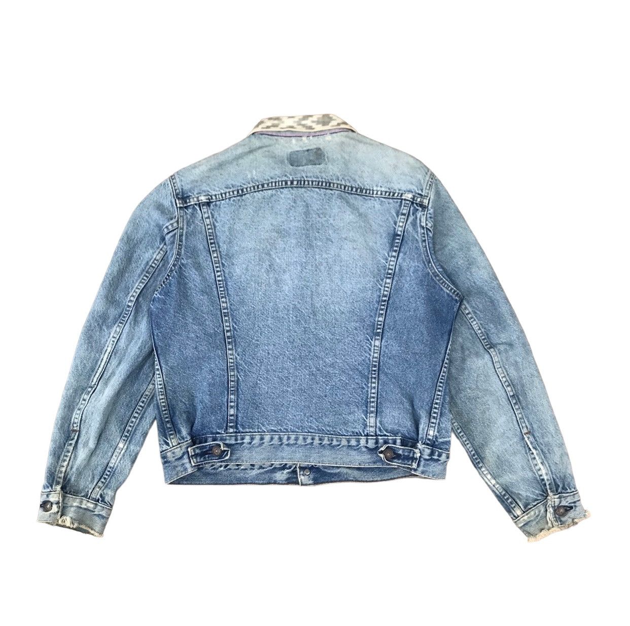 Levi's Vintage Levis Denim Trucker Jacket Aztec Collar Size US M / EU 48-50 / 2 - 2 Thumbnail