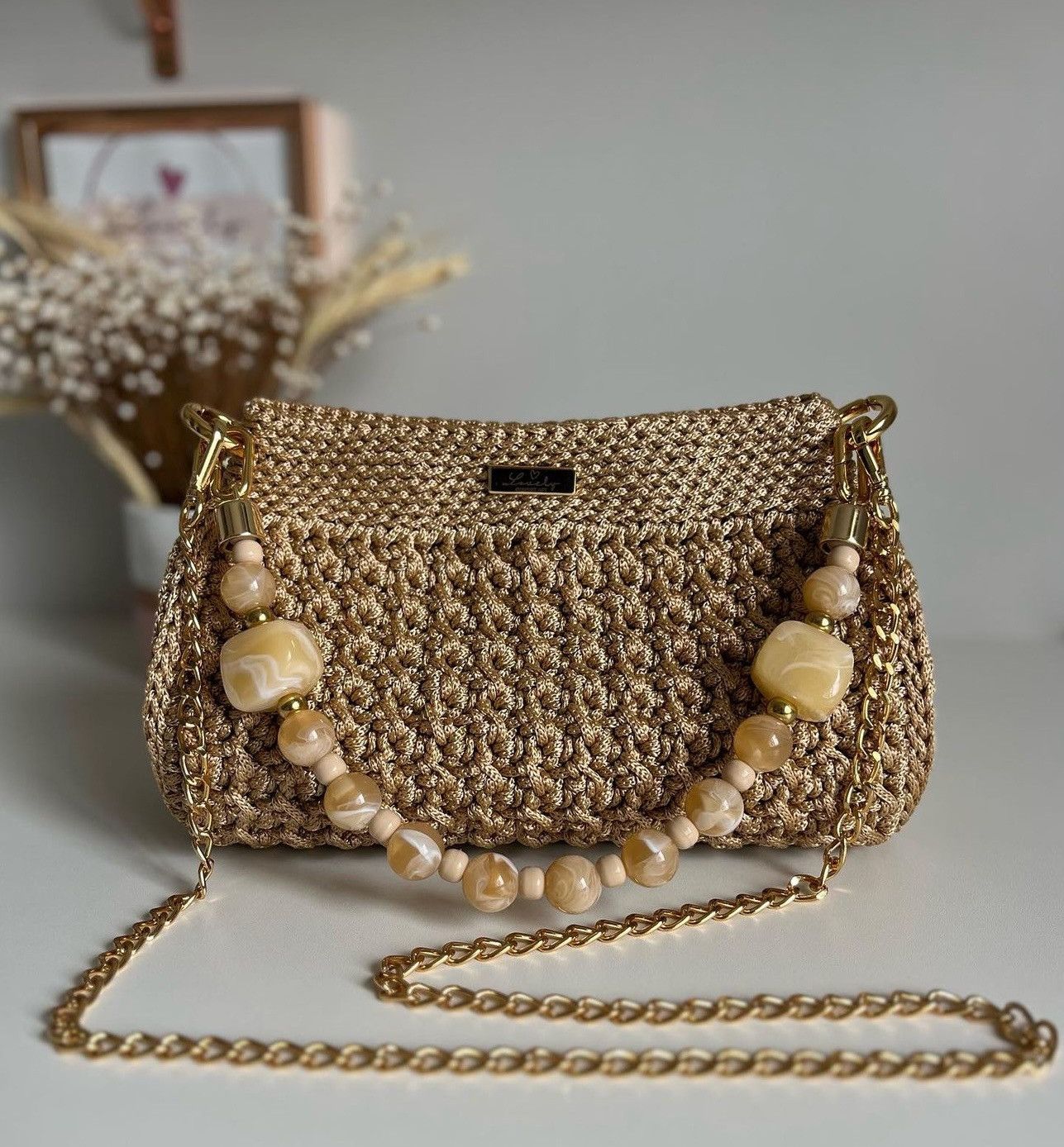 Vintage HAND-CROCHETED BAG Size ONE SIZE - 1 Thumbnail