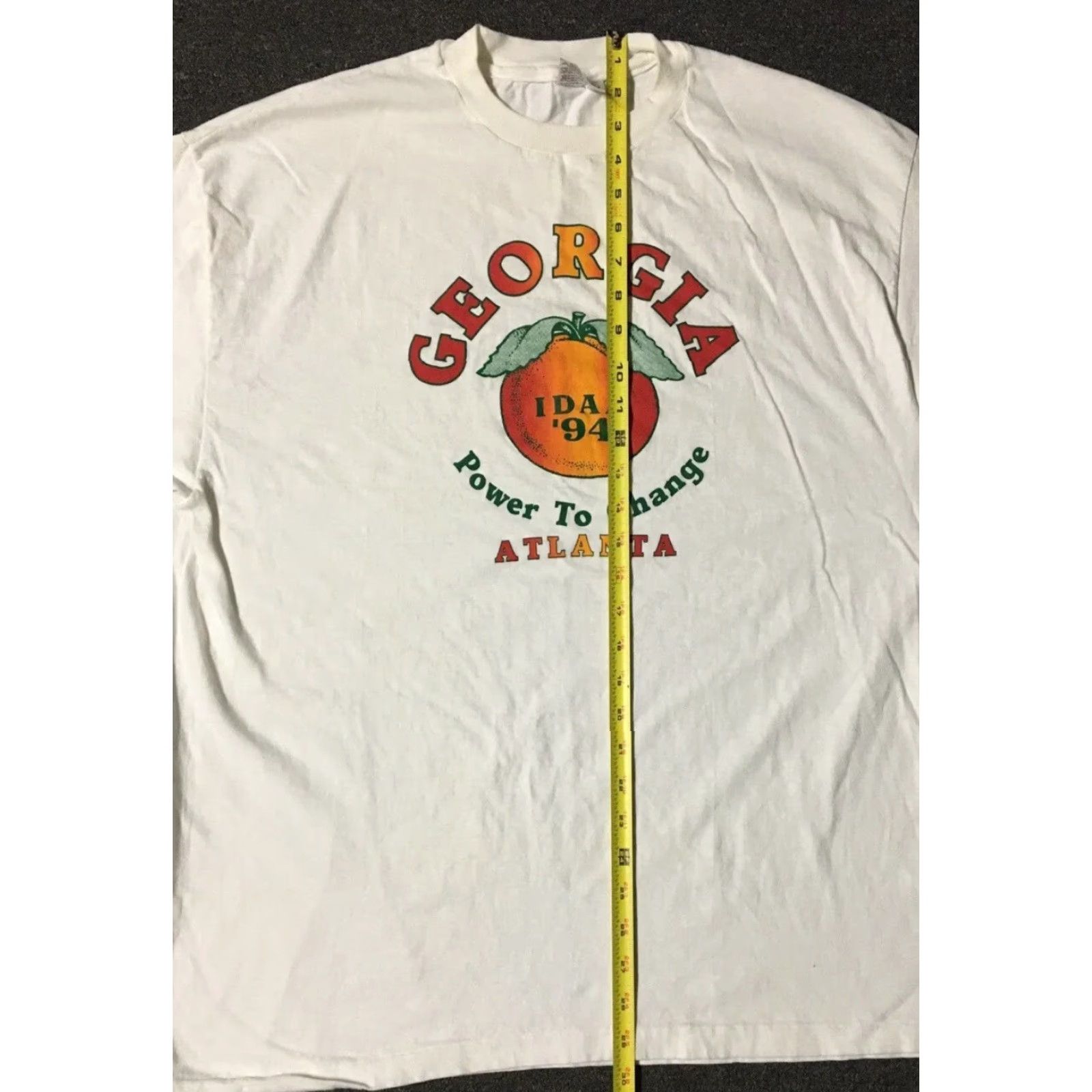 Vintage VINTAGE Georgia Peach IDAA Shirt XL Men's White 90s Grunge USA AA Atlanta Size US XL / EU 56 / 4 - 8 Thumbnail