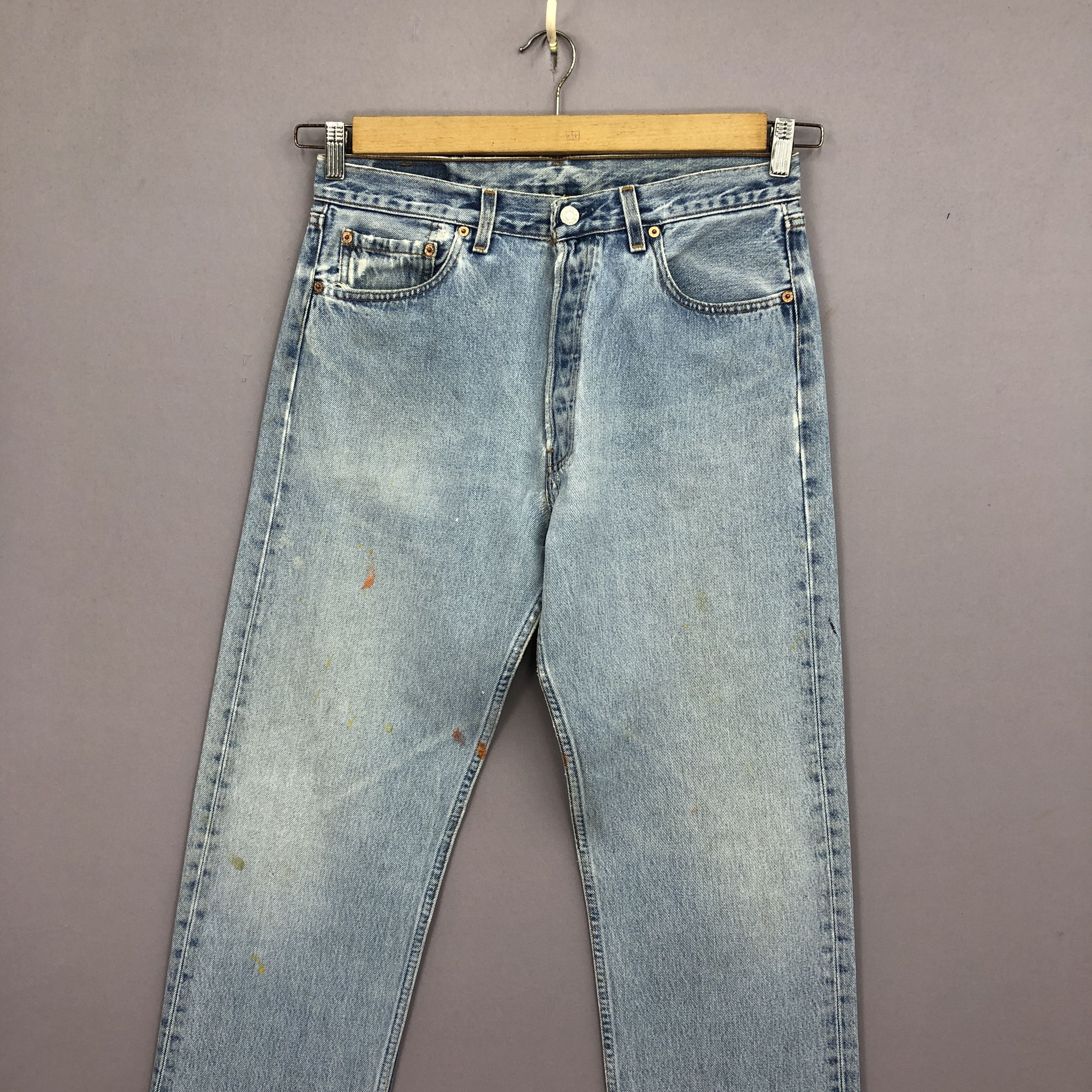 Levi's Vintage Levis 501 Sunfaded Jeans Levi's Ripped Faded Denim Size US 32 / EU 48 - 3 Thumbnail
