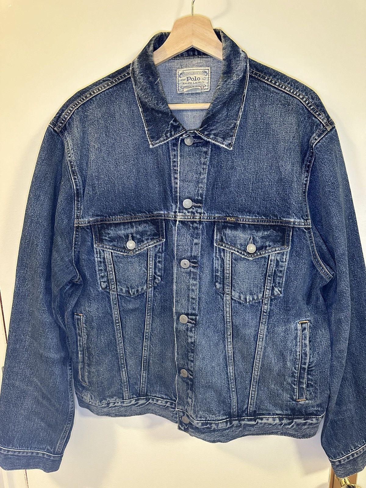 Polo Ralph Lauren Classic Vintage Polo Ralph Lauren Denim Trucker Jacket Size US XL / EU 56 / 4 - 2 Thumbnail