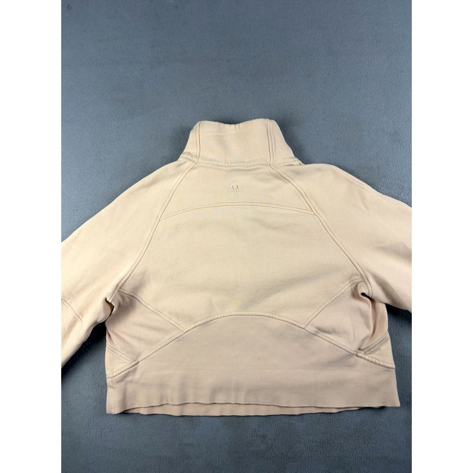 Lululemon Lululemon Scuba Oversized Cropped Sweatshirt Women M/L Peach Orange Half Zip Hoodie Pullover Zipper Activewear Gym & Training Size M / US 6-8 / IT 42-44 - 5 Thumbnail