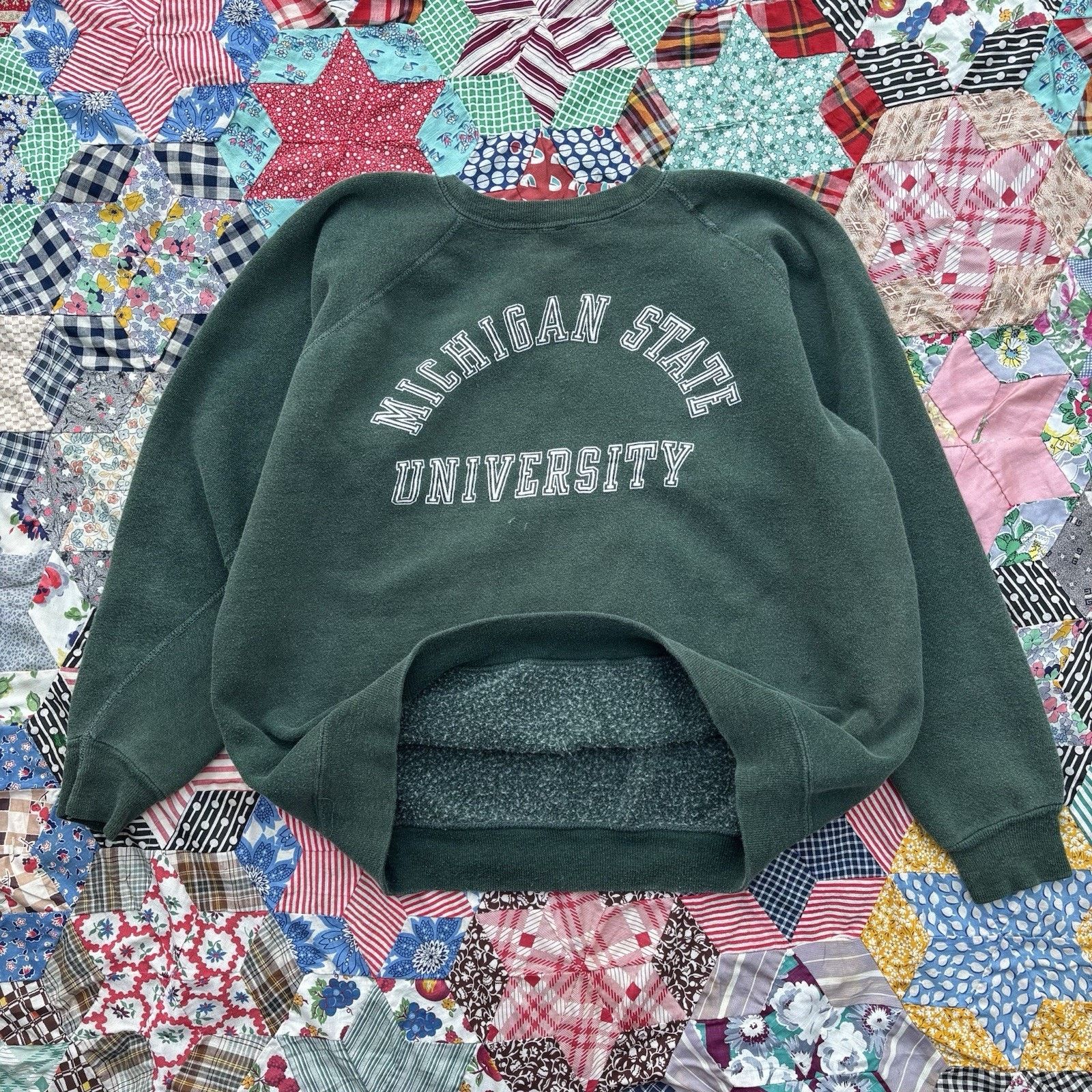 Champion Vintage 1970s Champion Blue Bar Michigan State Crewneck Size US M / EU 48-50 / 2 - 1 Thumbnail