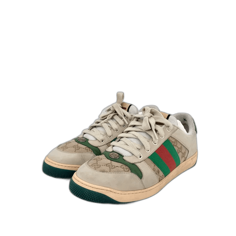 Gucci Gucci Screener Casual Shoes Green Beige Size US 10 / EU 43 - 1 Thumbnail