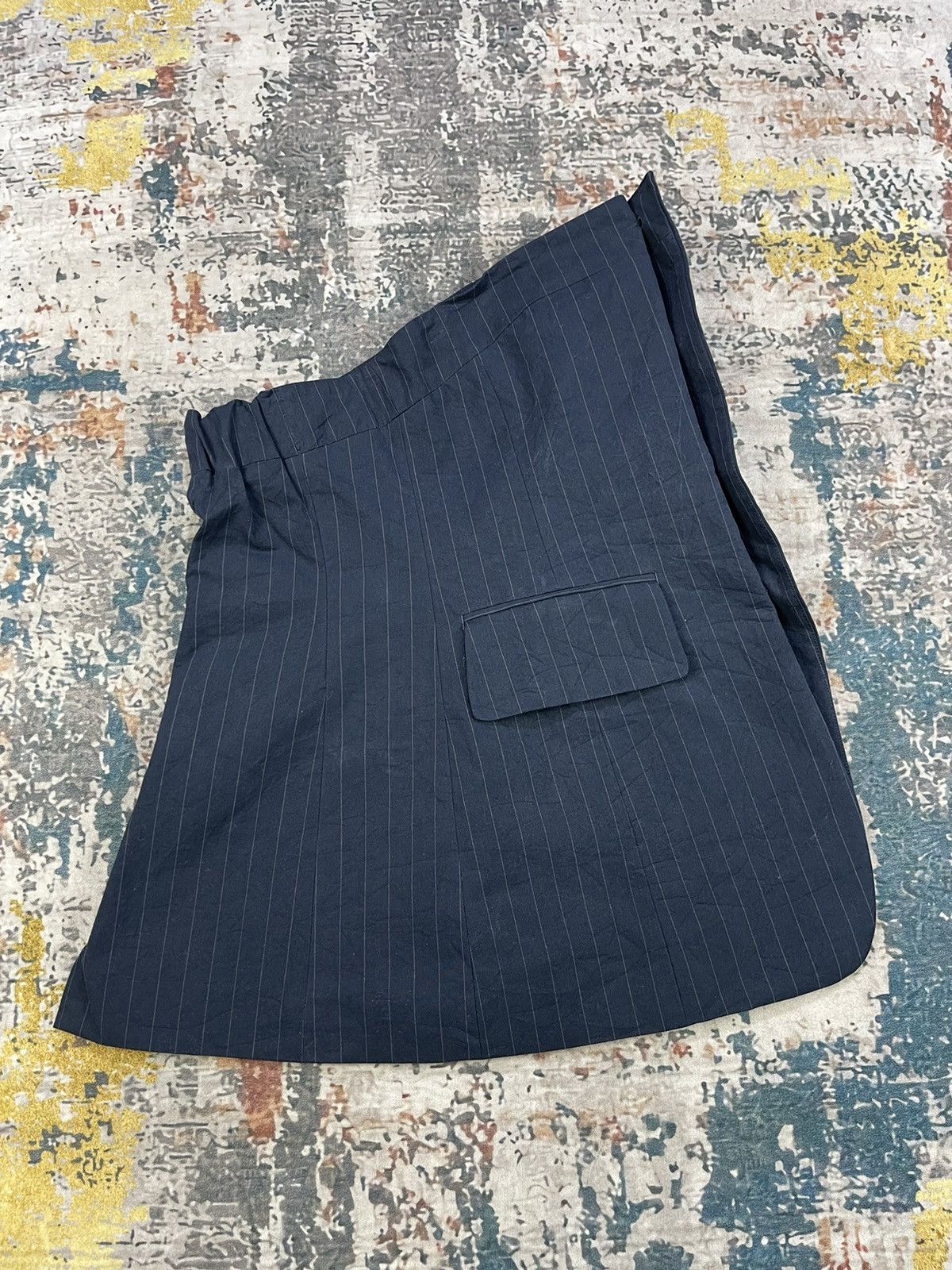 Japanese Brand Lâchement Navy Blanche Pinstriped Bustier Top Size XS / US 0-2 / IT 36-38 - 5 Thumbnail