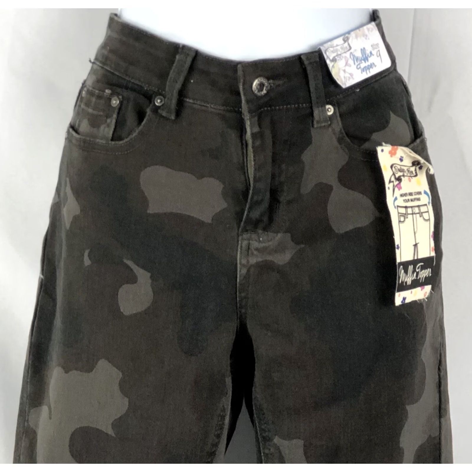 Vintage Indigo Rein Jeans Pants 9 Camo Cuff Taper Leg 28W 27I Grunge Gorp Core Women Jeans Size 30" / US 8 / IT 44 - 3 Thumbnail