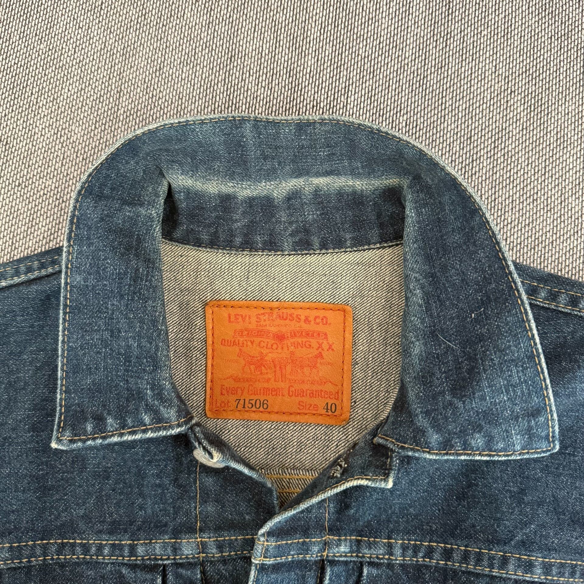Levi's Vintage Clothing Levi's LVC 506XX J02 Denim Jacket Size US XXS / EU 40 - 3 Thumbnail