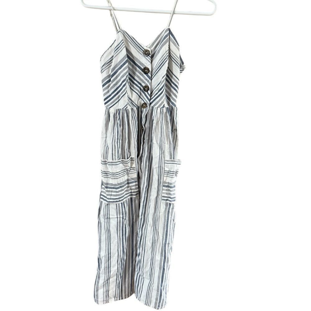 Other Japna White and Blue Sleeveless Spaghetti Strap Sundress Size M / US 6-8 / IT 42-44 - 1 Thumbnail