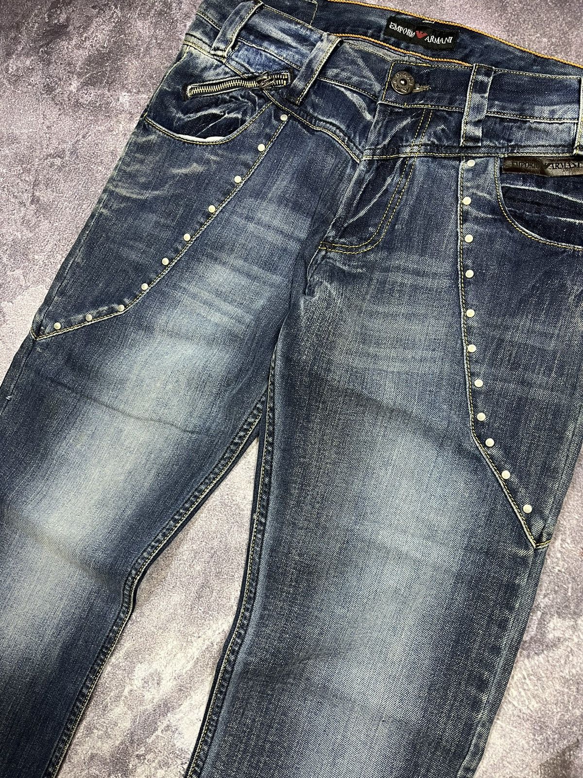 Emporio Armani Armani Jeans Big Logo Jeans Vintage Streetwear Y2K Avantgard Size US 32 / EU 48 - 7 Thumbnail