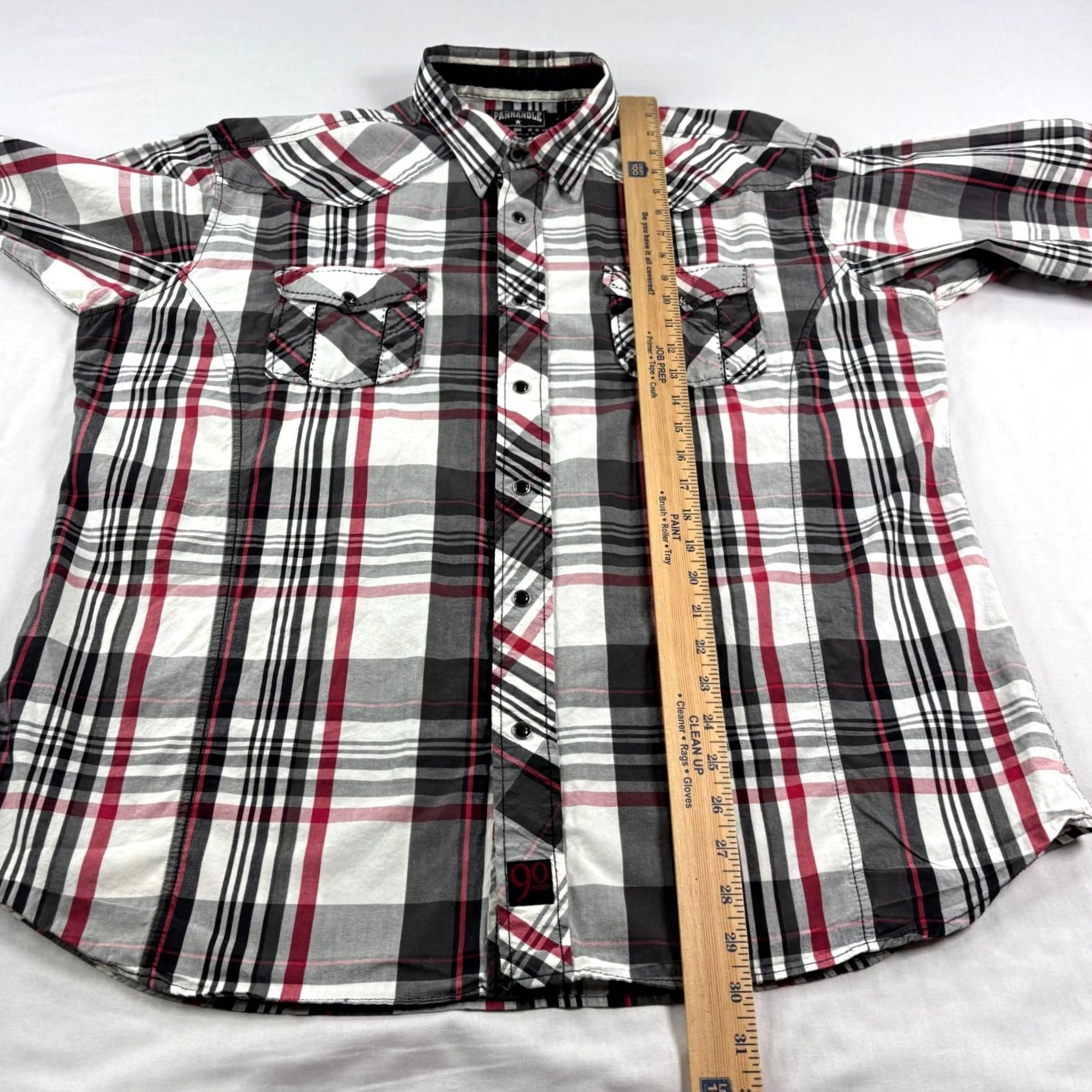 Vintage Panhandle Slim Shirt Mens XL Plaid Pearl Snap Embroidered Western Rodeo Size US XL / EU 56 / 4 - 7 Thumbnail