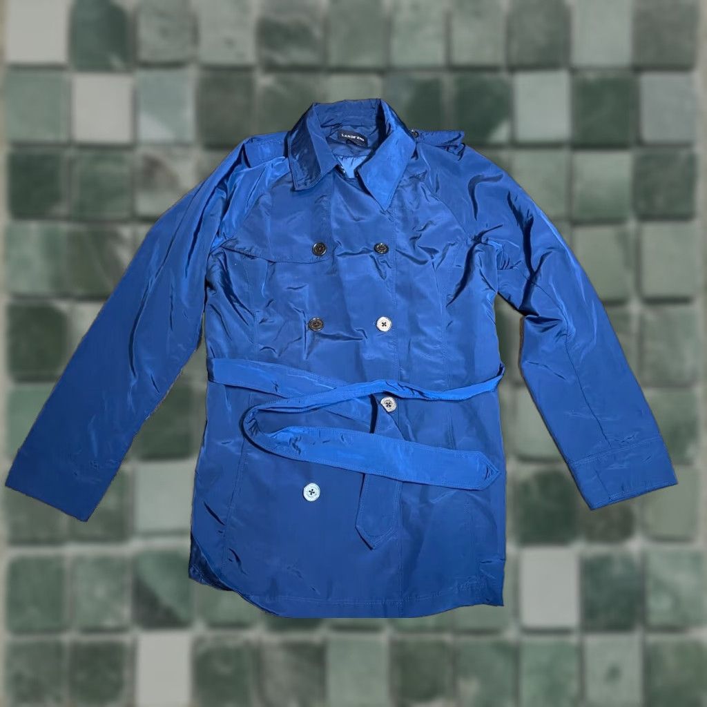 Lands' End Lands' End Jacket Rain Coat Womens M Long Sleeve Blue Button Up Size M / US 6-8 / IT 42-44 - 1 Thumbnail