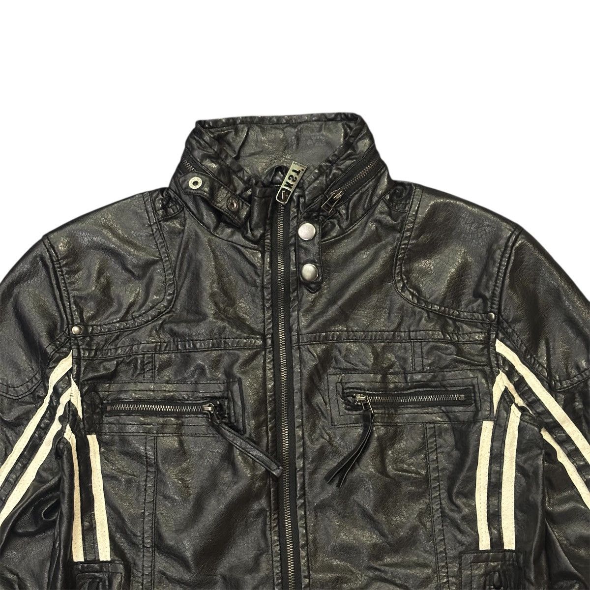 Japanese Brand Ba-Tsu Studio Motorcycle Jacket Style, Avant Garde Size XS / US 0-2 / IT 36-38 - 3 Thumbnail
