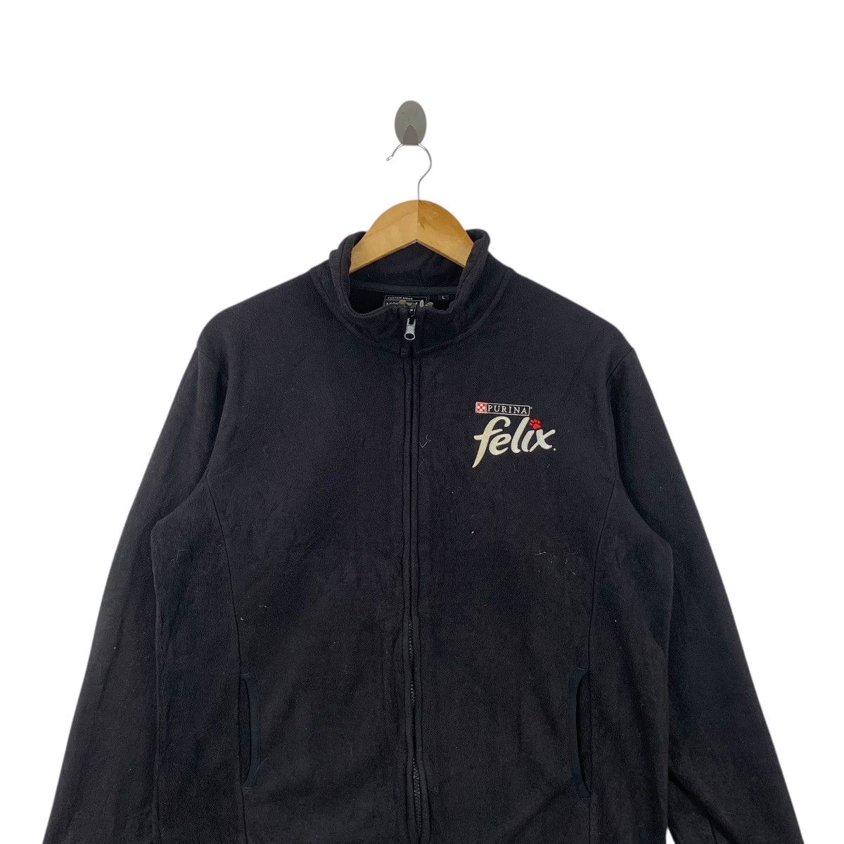 Other PURINA FELIX CAT Food Embroidered Fleece Zipper Jacket Size L / US 10 / IT 46 - 2 Thumbnail