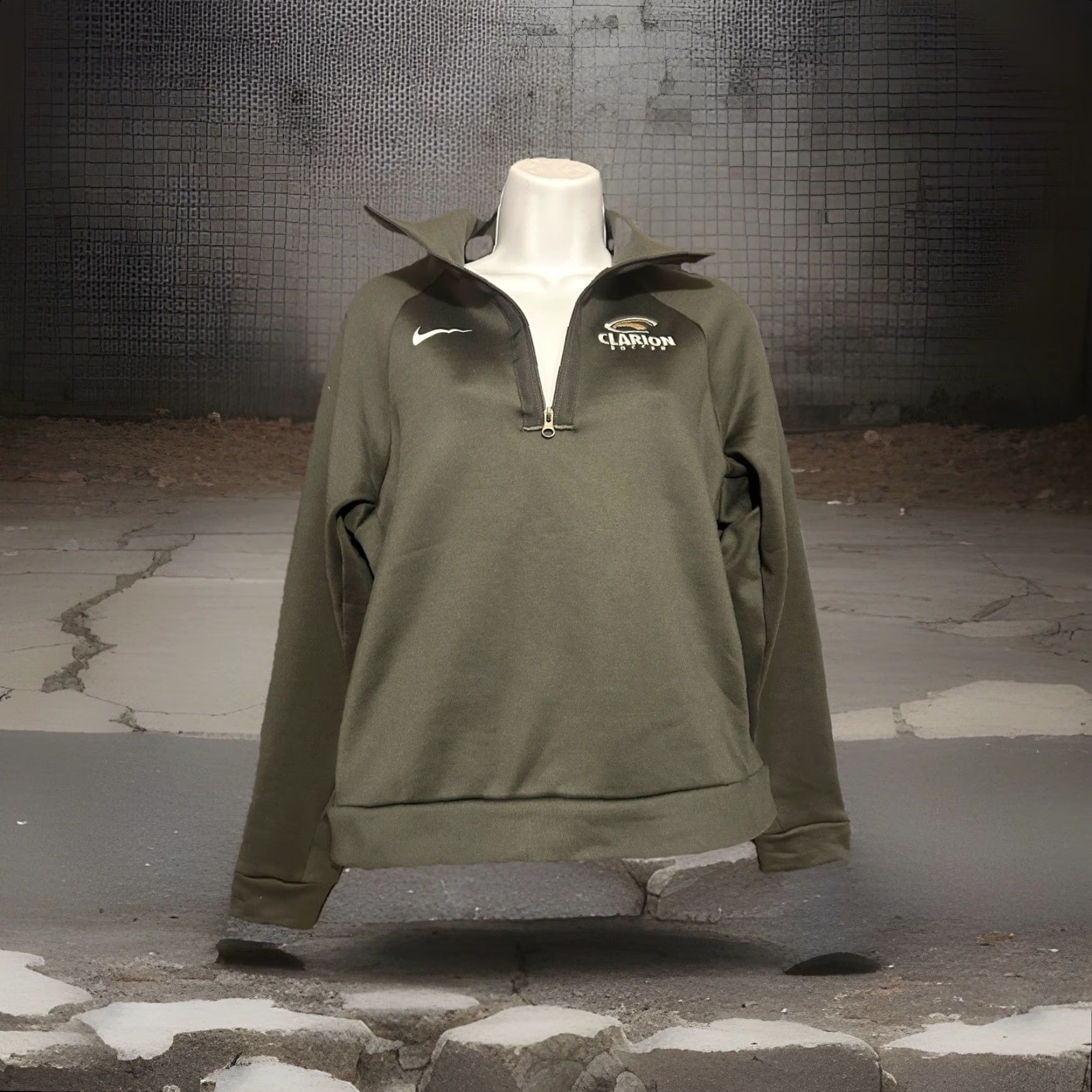 Nike Nike Clarion University Soccer 1/4 Zip Dark Gray Pullover Jacket Women Small Size S / US 4 / IT 40 - 7 Thumbnail
