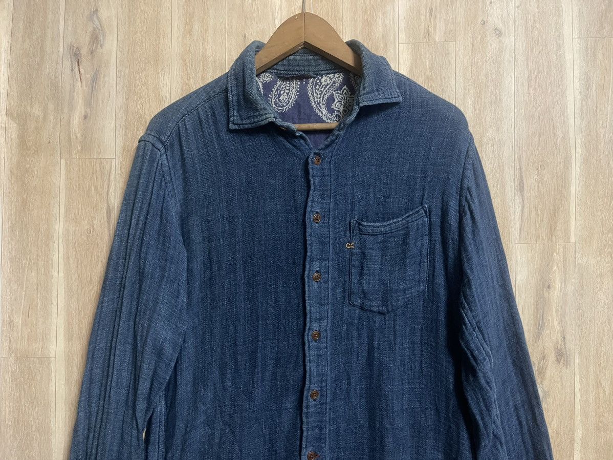 45rpm Vintage 45RPM Indigo Bandana Long Sleeve Shirt Kapital Okura Size US M / EU 48-50 / 2 - 2 Thumbnail