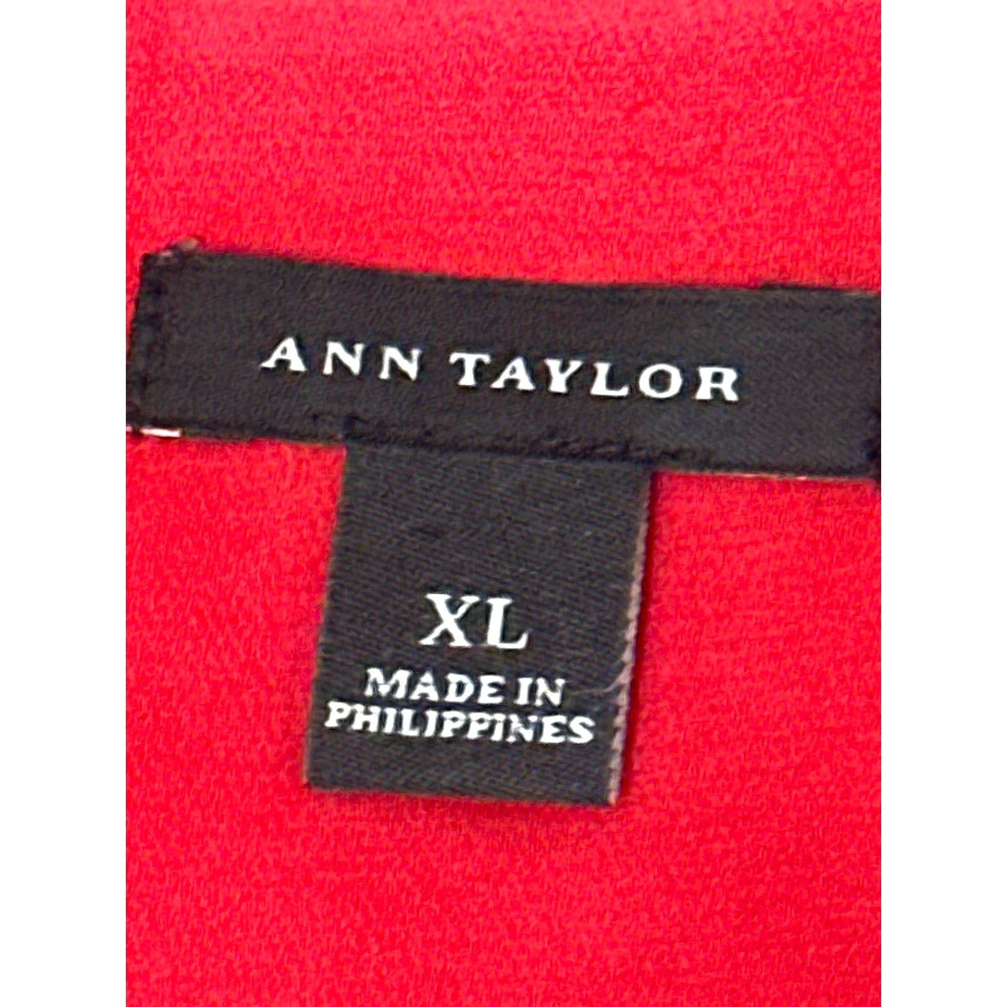 Ann Taylor Ann Taylor XL Red Chic Sleeveless Layered Tank Top V Neck Sh Size XL / US 12-14 / IT 48-50 - 9 Thumbnail
