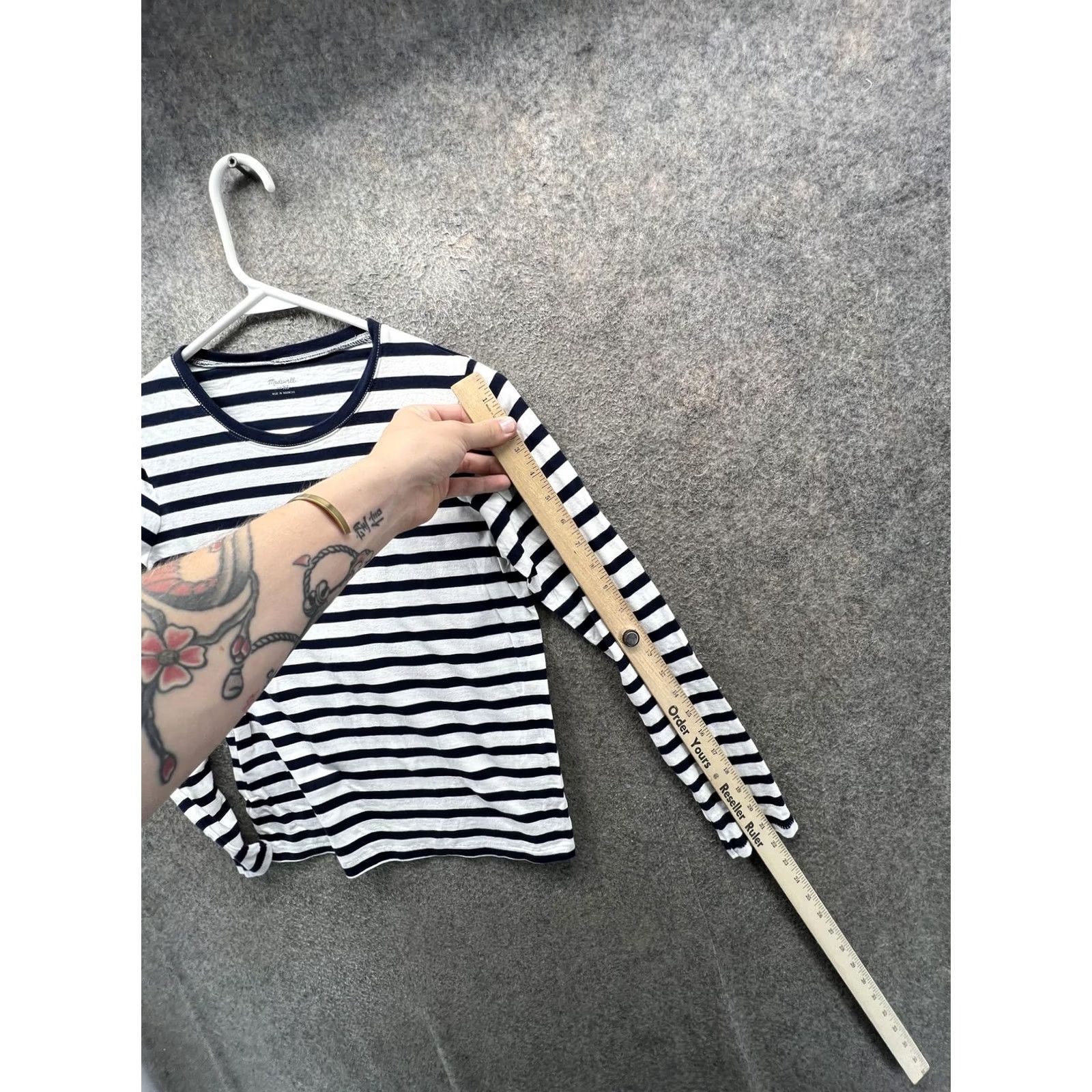 Madewell Madewell Shirt Womens XS Blue Stripe Nautical Crew Neck Long Sleeve Jersey Top Size XS / US 0-2 / IT 36-38 - 5 Thumbnail