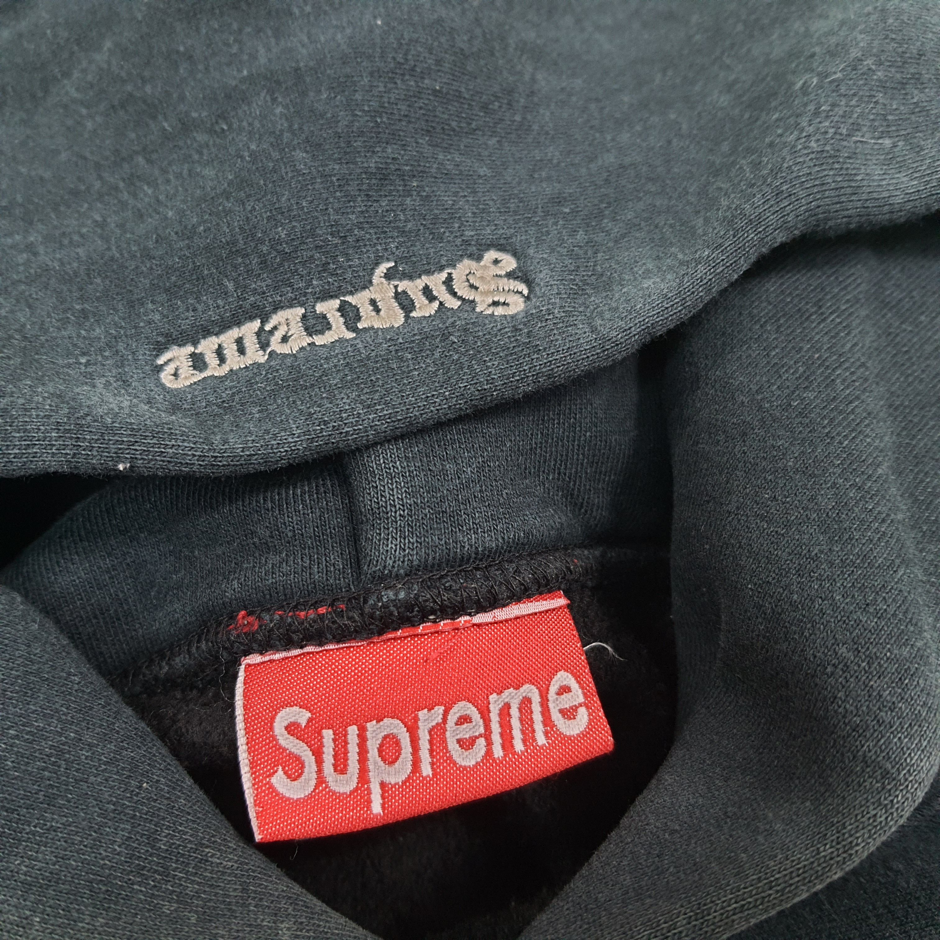 Vintage Vintage SUPREME x Custom Stussy Logo Hoodie C215N20 Size US L / EU 52-54 / 3 - 4 Thumbnail
