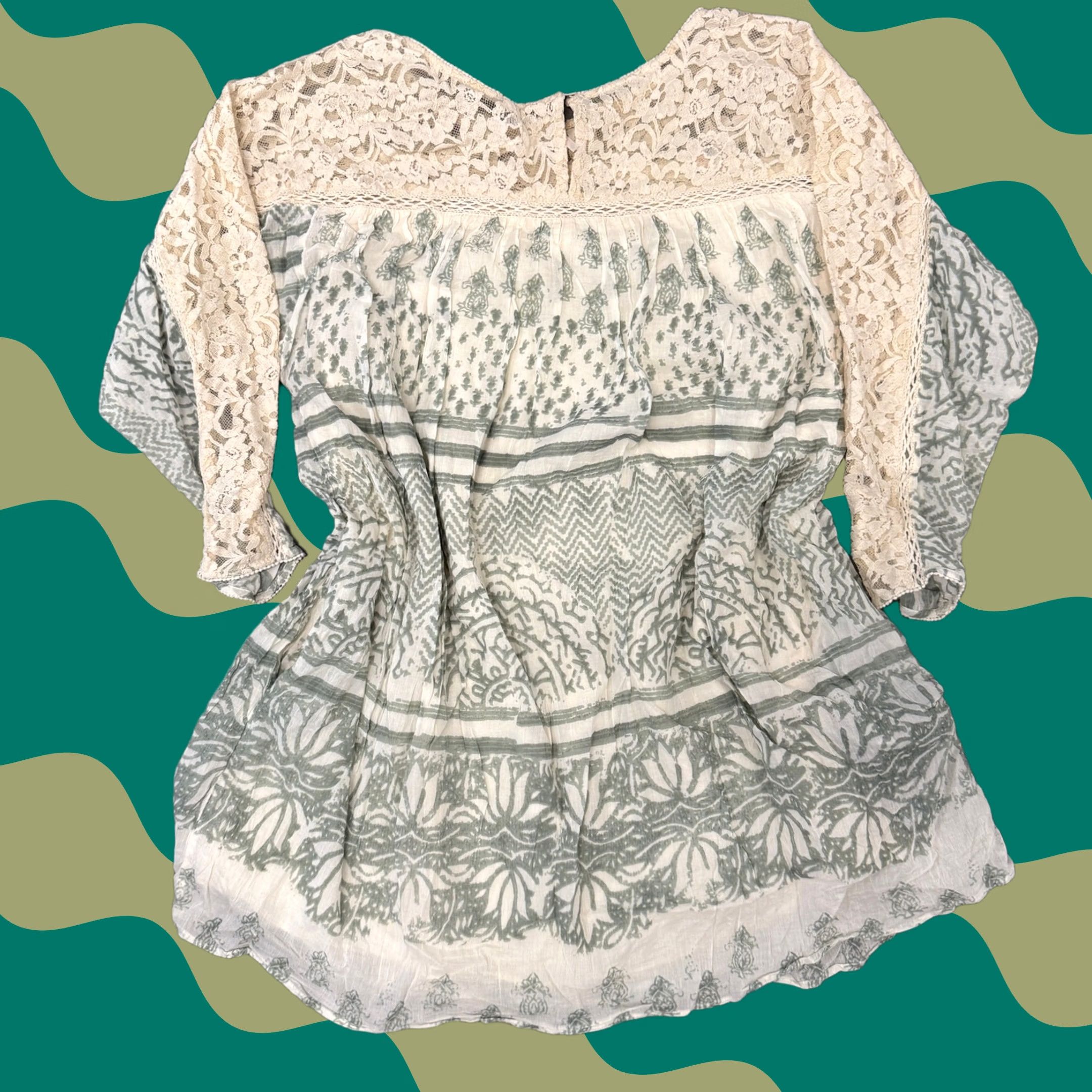 Free People VINTAGE Free People Sun Daze Mini Shift Dress Lace Boho Preppy Women's Medium White Lace Mini Shift Dress Womens Medium Size M / US 6-8 / IT 42-44 - 1 Thumbnail