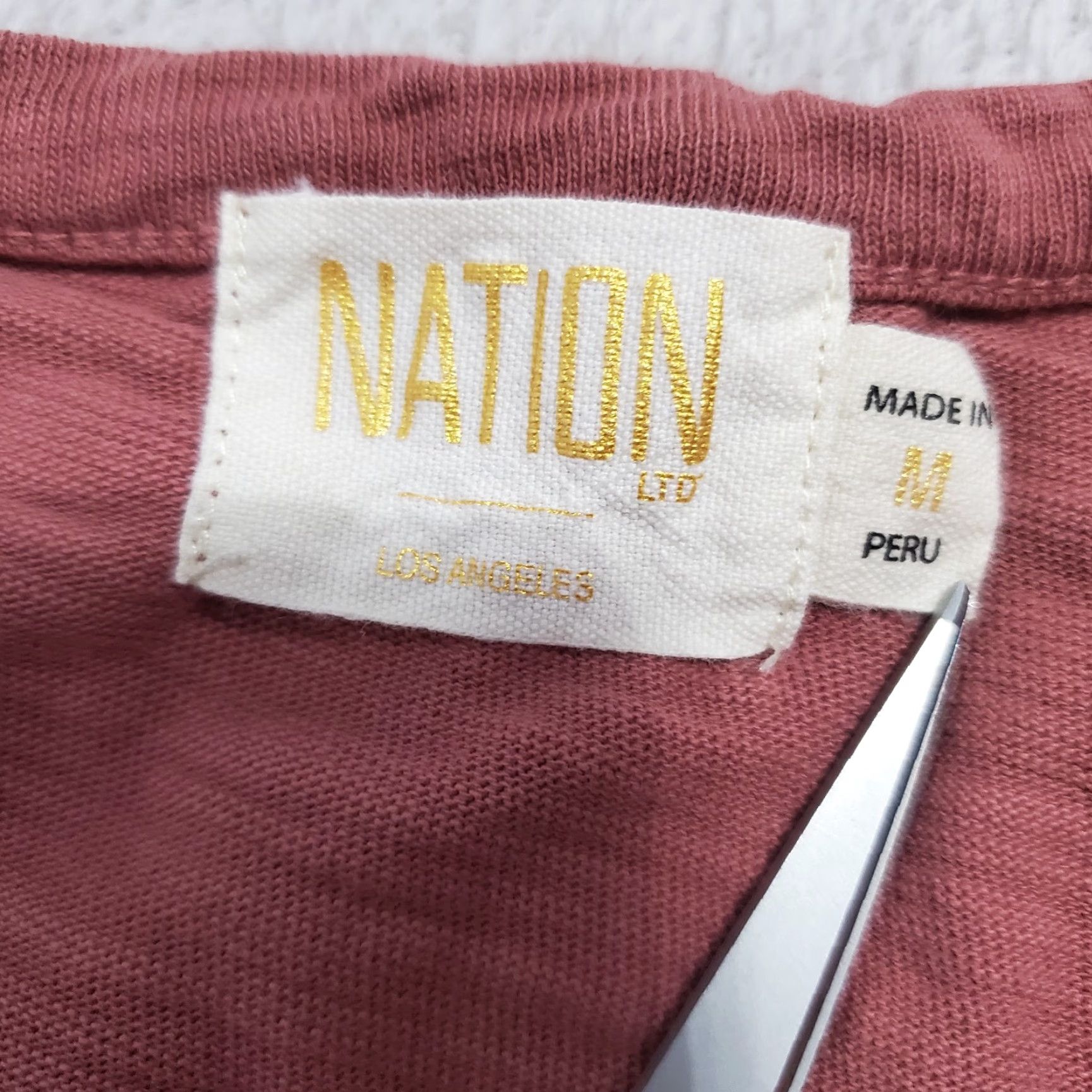 Nation LTD VINTAGE Nation LTD Los Angeles Top Women M Mauve Short Sleeve Fitted Button Tee Y2K Size M / US 6-8 / IT 42-44 - 3 Thumbnail