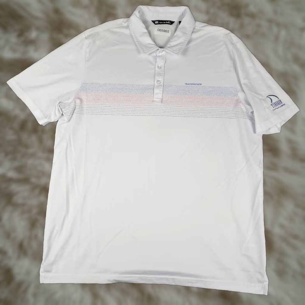 TravisMathew Travis Mathew Polo Shirt Mens 2XL White Golf Casual Short Sleeve Shirt Size US XXL / EU 58 / 5 - 1 Thumbnail