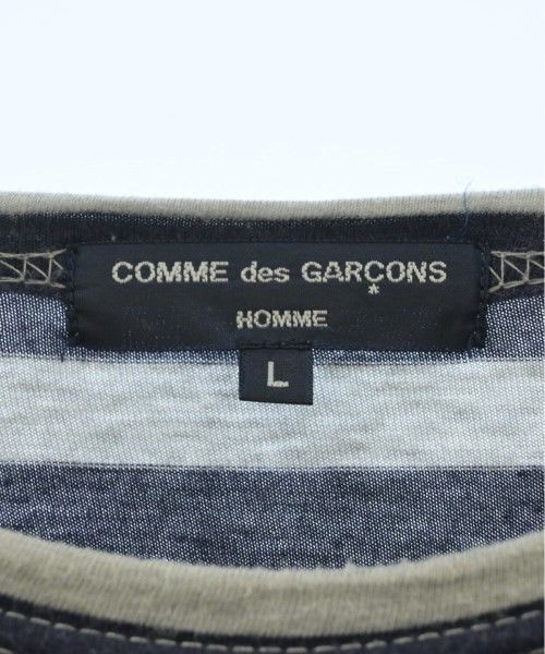 Comme des Garcons Homme T-Shirts Stripe Short Sleeve Round Neck Gray x Navy Size US L / EU 52-54 / 3 - 6 Thumbnail