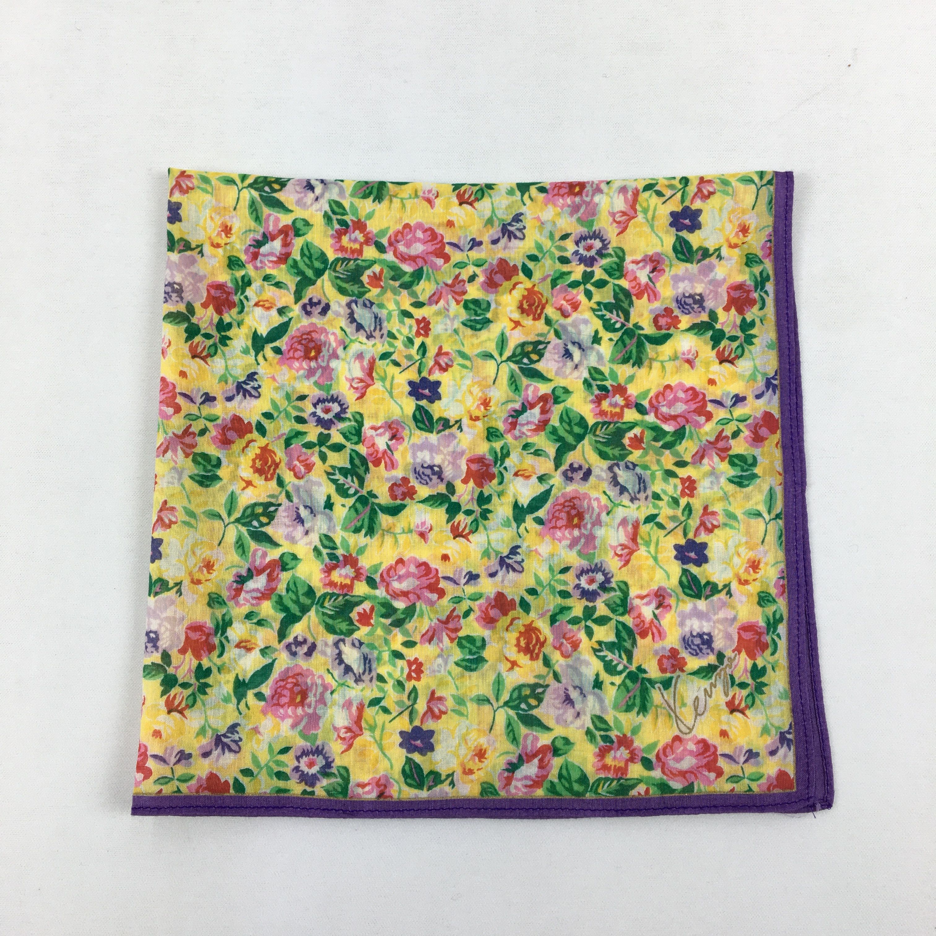 Kenzo Vintage 90s Kenzo Paris Handkerchief Bandana Pocket Square Size ONE SIZE - 4 Thumbnail