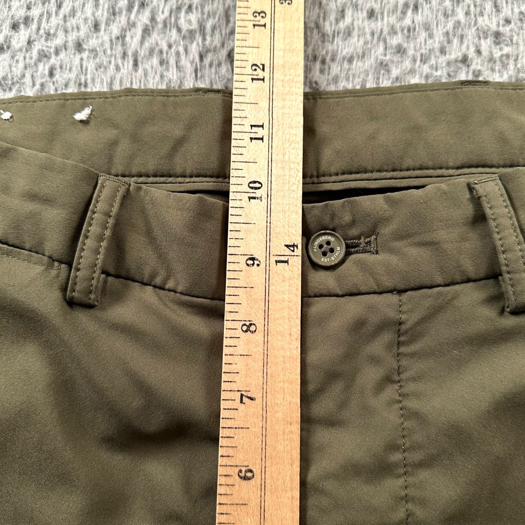 J.Lindeberg J.Lindeberg Pants Mens 33x30 Elof Golf Pant Olive Stretch Performance Recycled Size US 33 - 5 Thumbnail