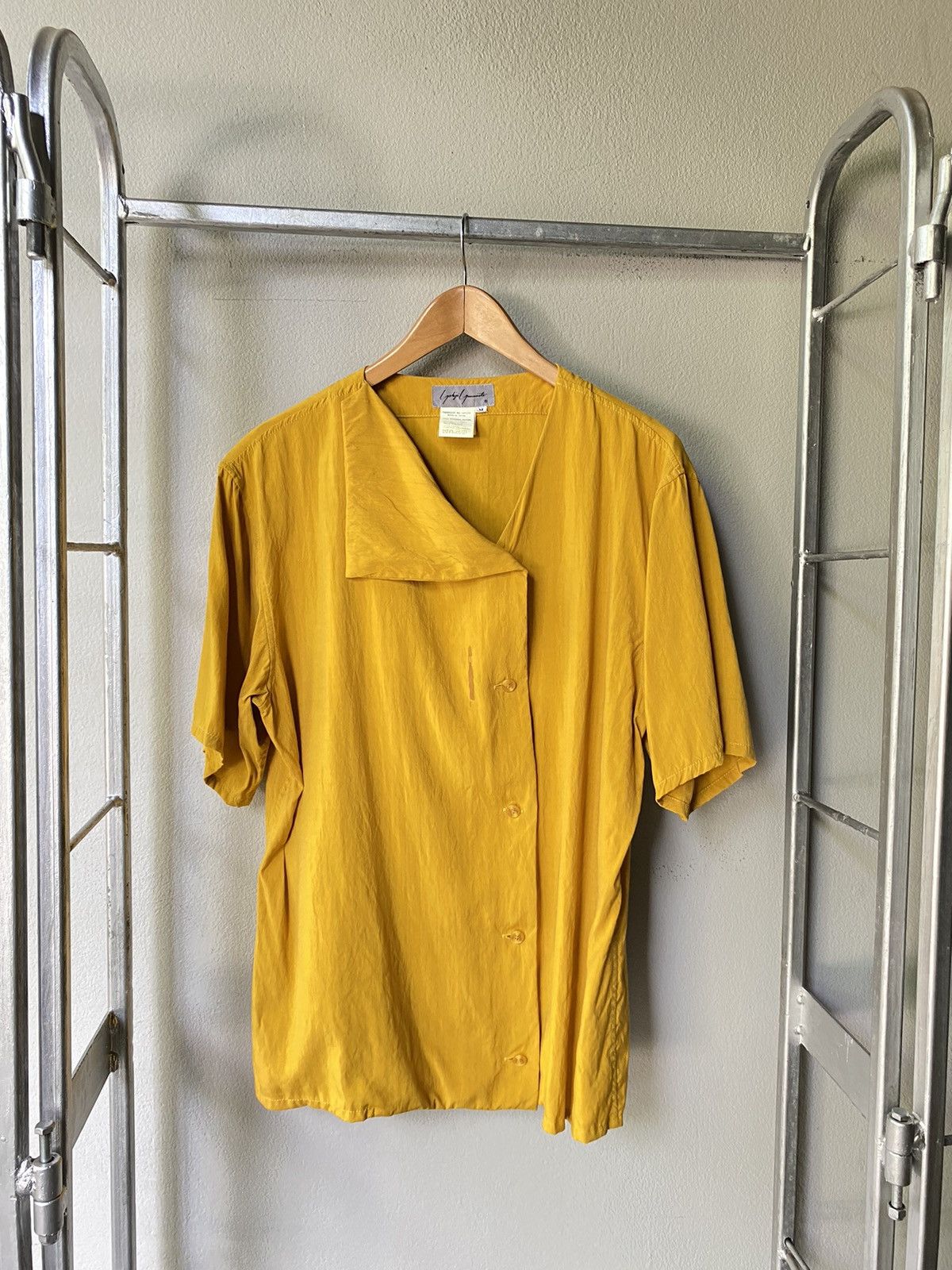 Yohji Yamamoto Yohji Yamamoto vintage yellow mustard blouse Size M / US 6-8 / IT 42-44 - 1 Thumbnail