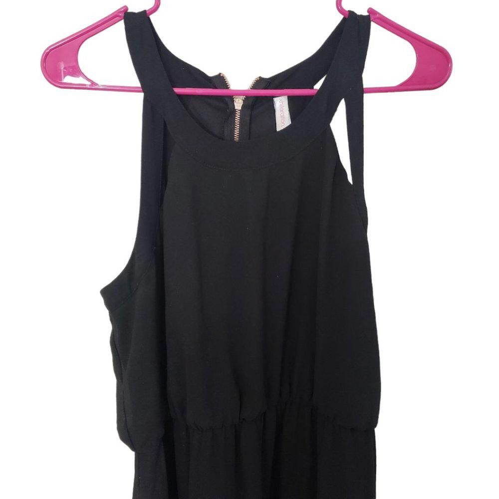 Designer CT417 Xhilaration Long Black Sleeveless Evening Gown L Size L / US 10 / IT 46 - 5 Thumbnail