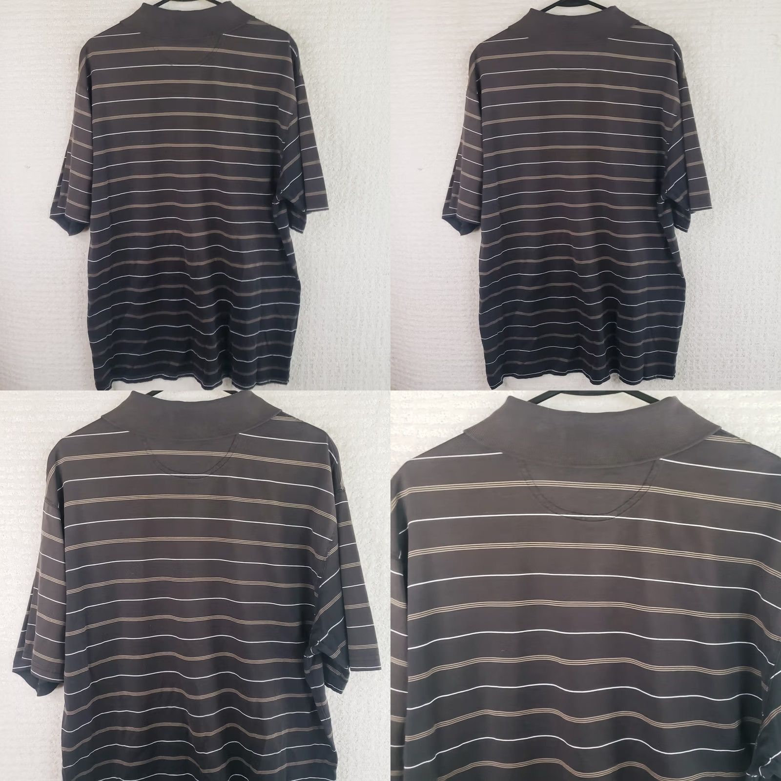 Vintage Arnold Palmer Polo Shirt XL Brown Striped Golf Course Bangalore KGA Logo Men's Size US XL / EU 56 / 4 - 8 Thumbnail