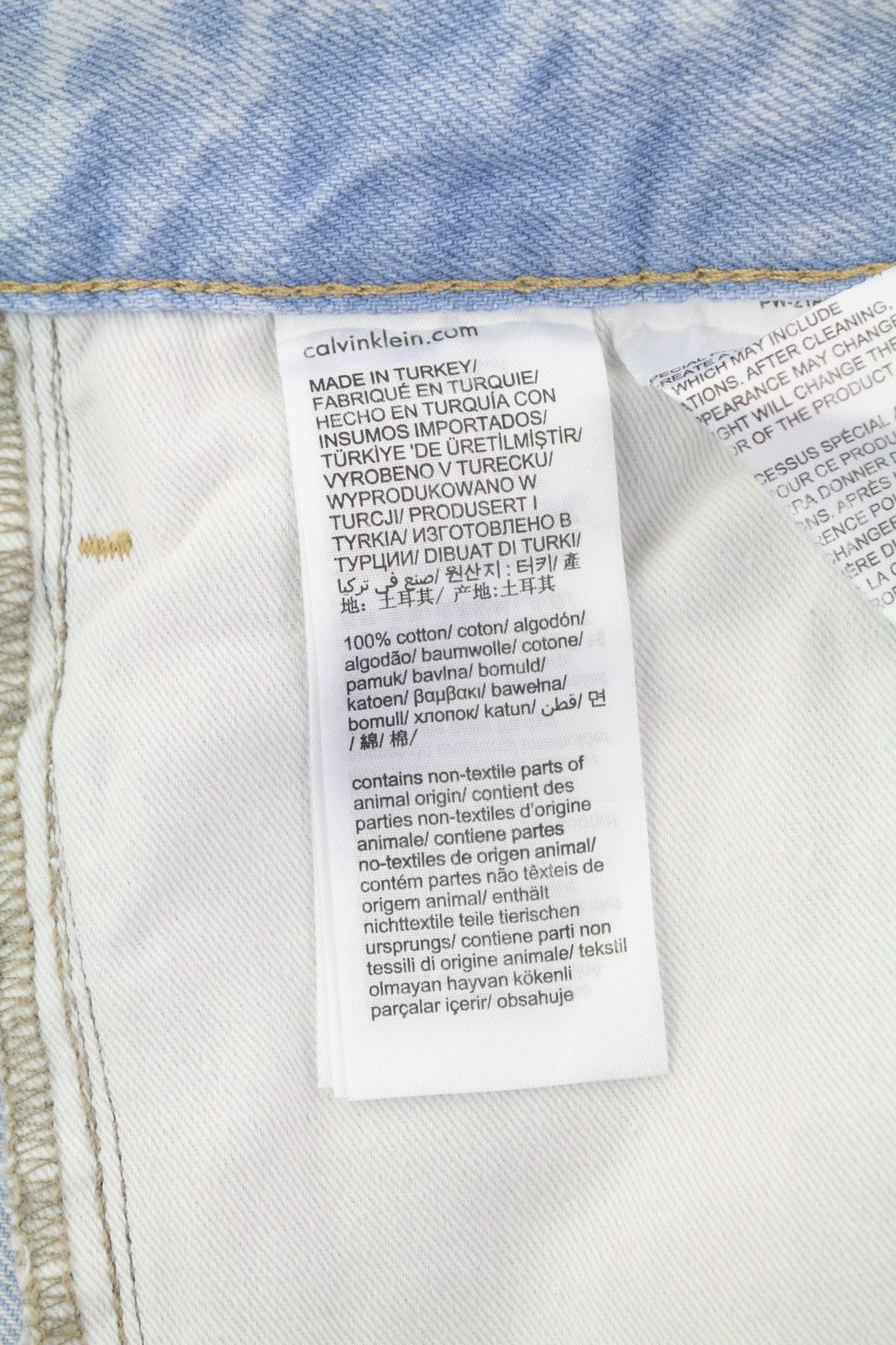 Calvin Klein 90S LOOSE W31 Light Blue Washed Pleated Zip Denim 85301 Size US 31 - 8 Thumbnail