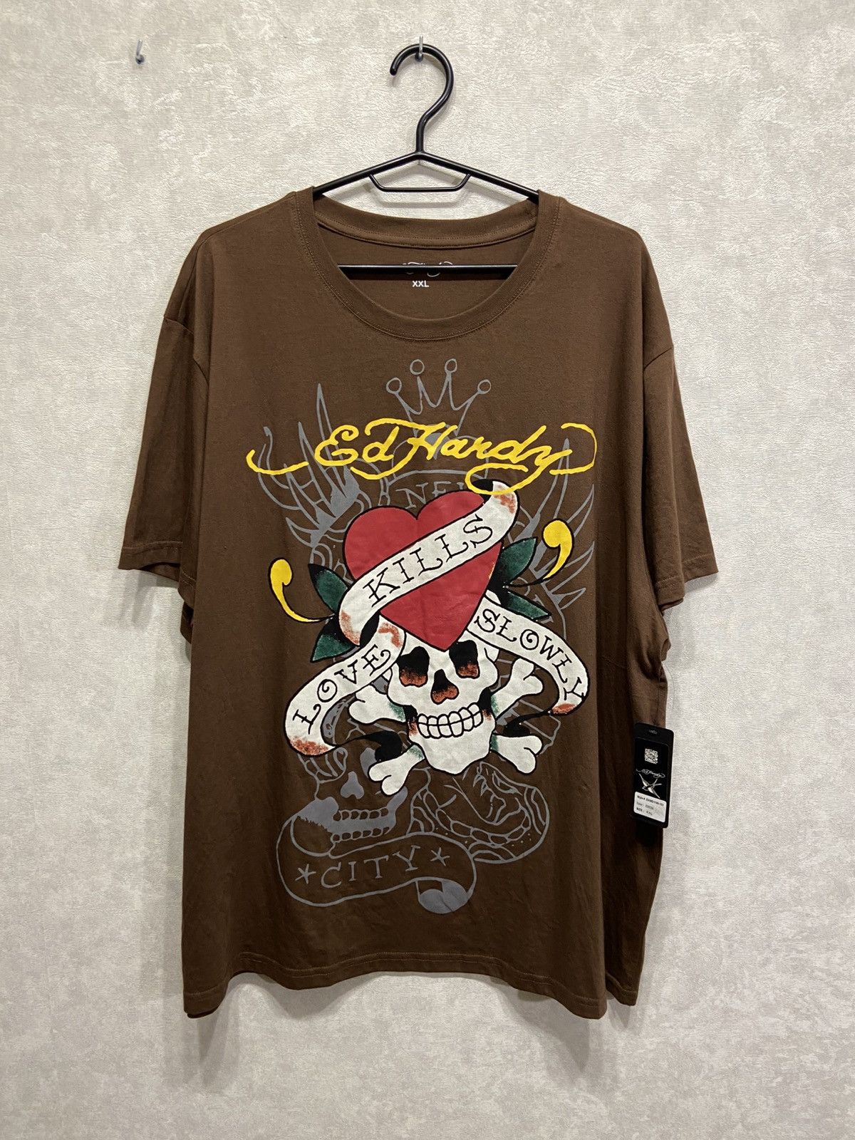 Ed Hardy Ed Hardy Skull Brown Tee XXL Size US XXL / EU 58 / 5 - 1 Thumbnail