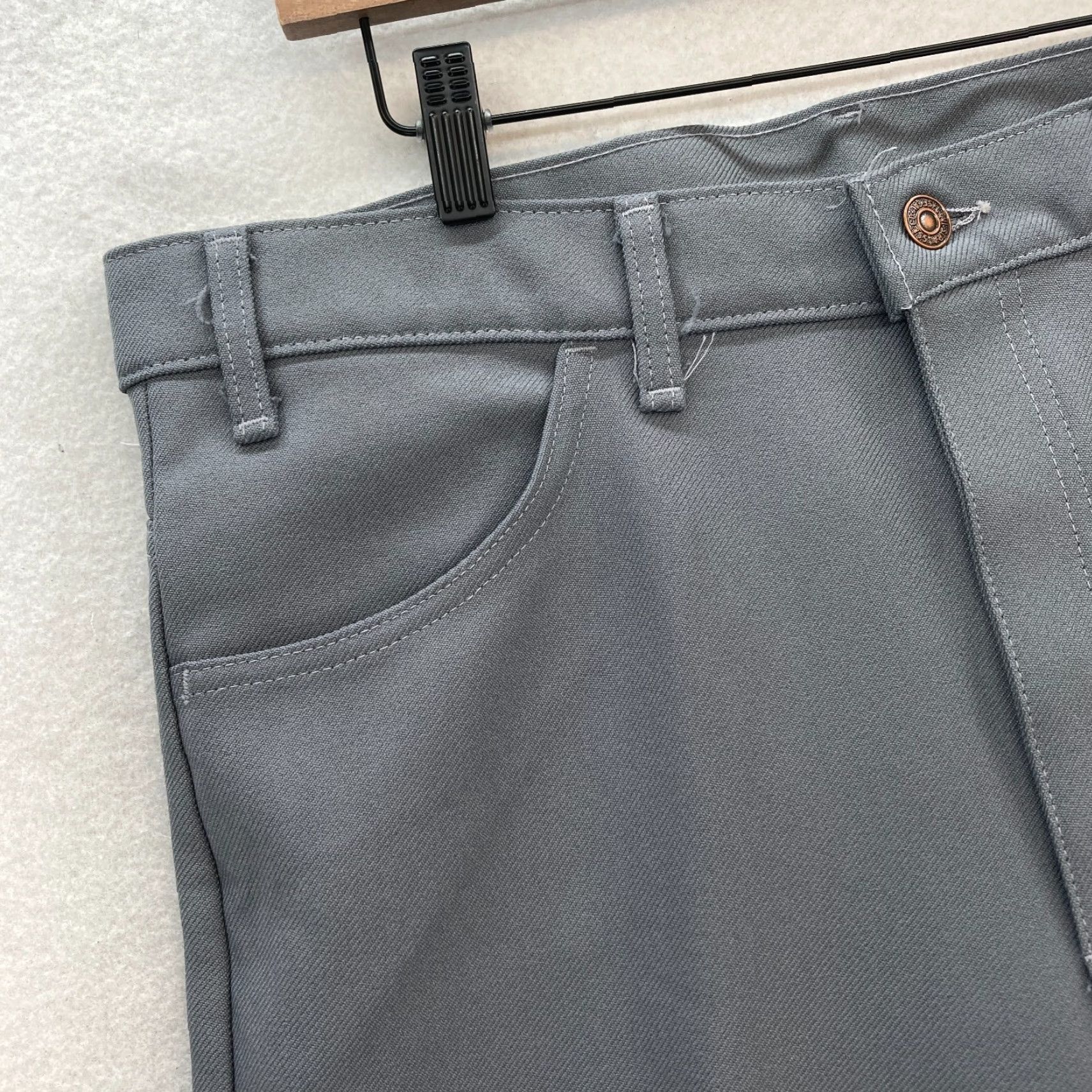 Levi's VINTAGE Levi's Action Slacks Pants Mens 36x30 Gray Dacron Polyester 1998 USA Size US 36 / EU 52 - 3 Thumbnail