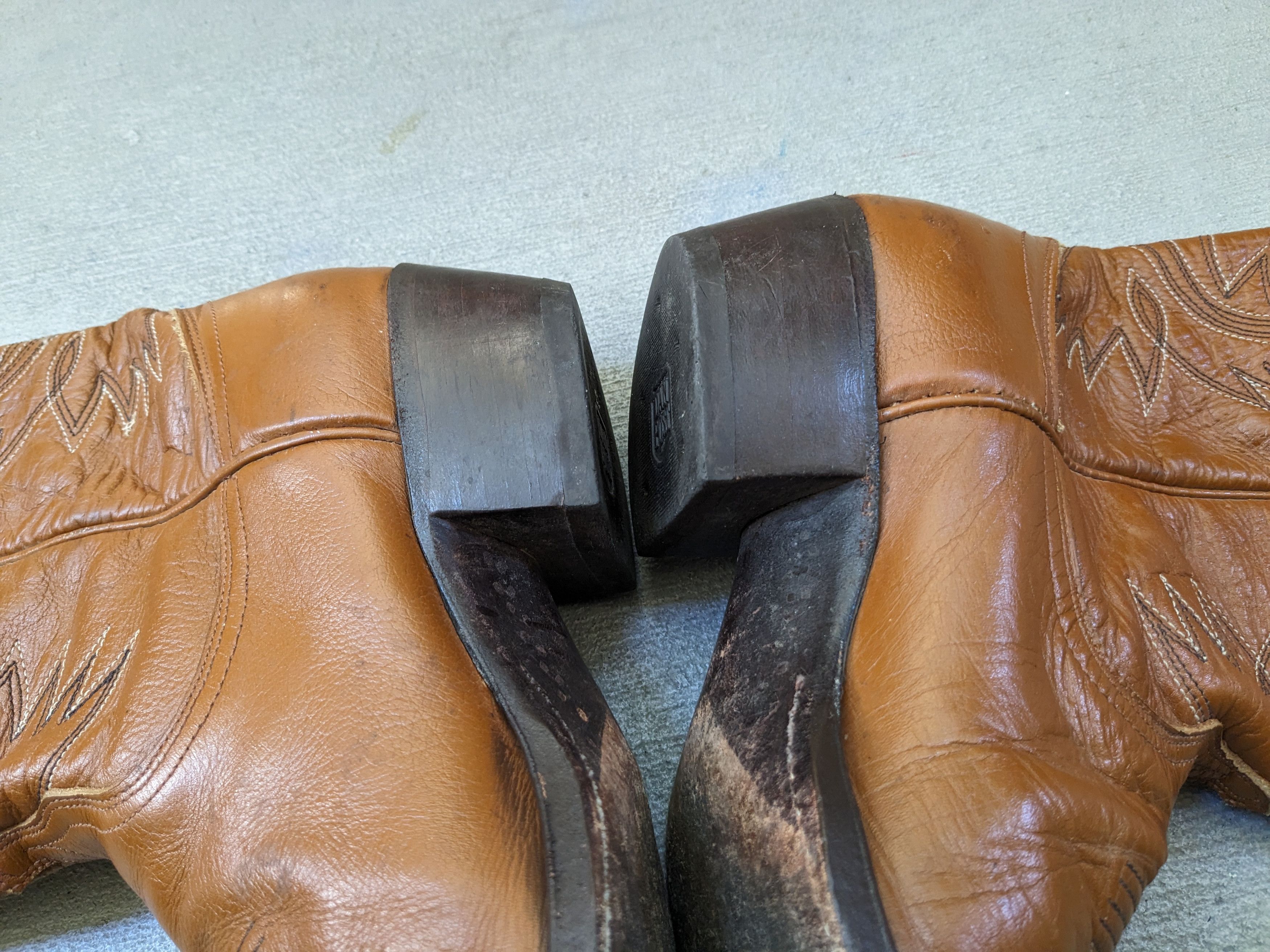 Genuine Leather Dan Post Cowboy Boots Brown Leather 8 Western Botas Size US 8 / EU 41 - 13 Thumbnail