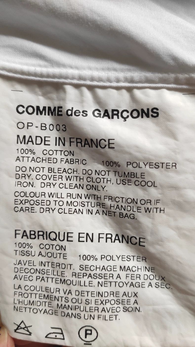 Comme des Garcons Comme Des Garcons Embroidered white shirt Size M / US 6-8 / IT 42-44 - 7 Thumbnail