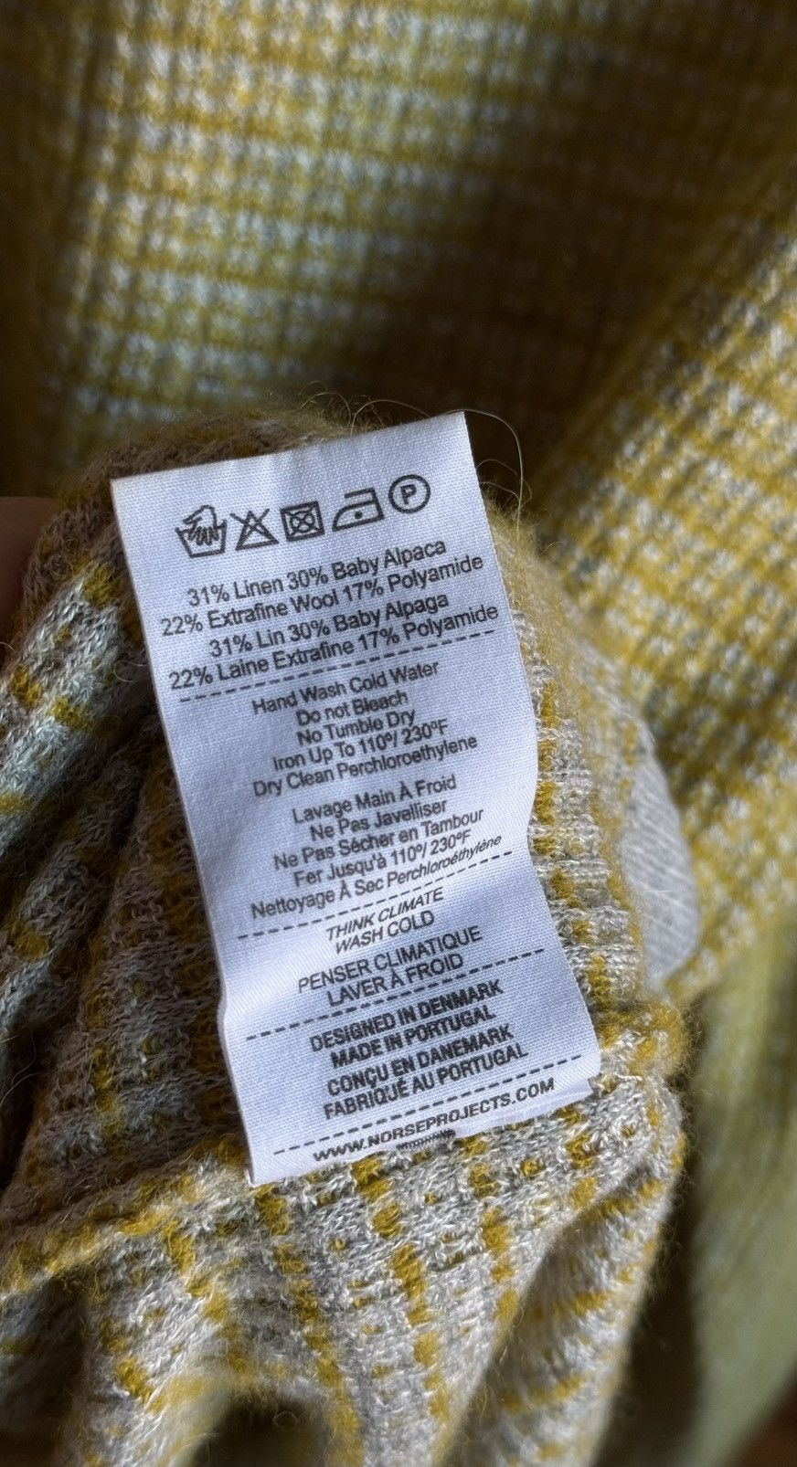 Norse Projects Norse Projects Arild Linen Structur Baby Alpaca Wool Sweater Size US L / EU 52-54 / 3 - 16 Thumbnail