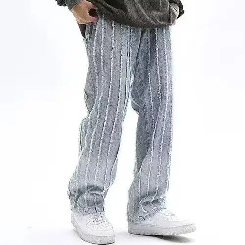 Japanese Brand Striped Baggy Jeans Size US 34 / EU 50 - 6 Thumbnail