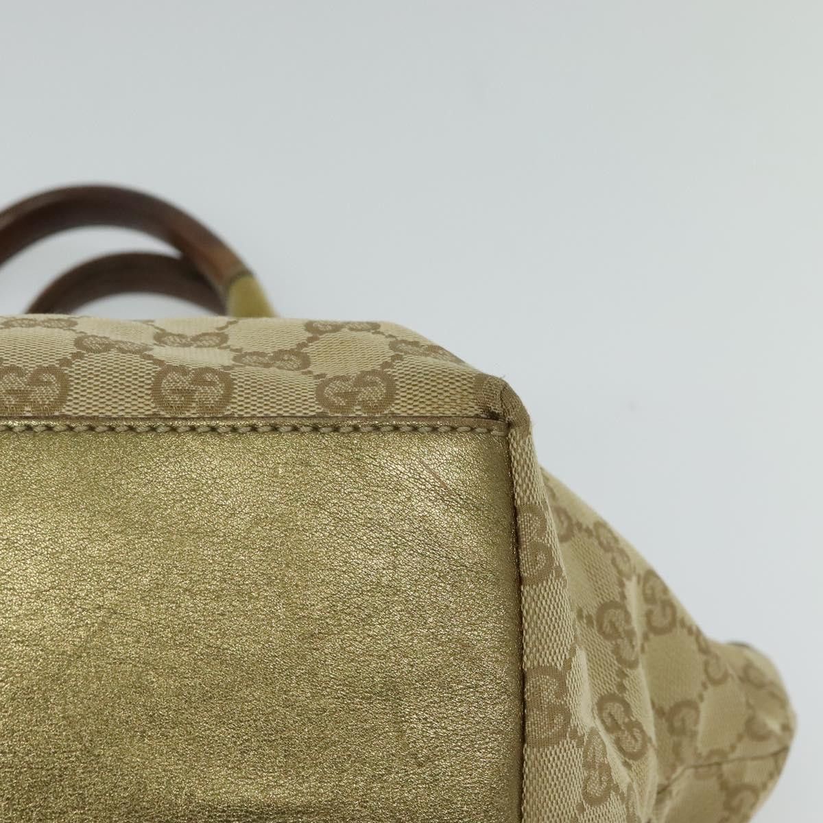 Gucci GUCCI GG Canvas Sherry Line Hand Bag Beige Gold Pink Size ONE SIZE - 11 Thumbnail