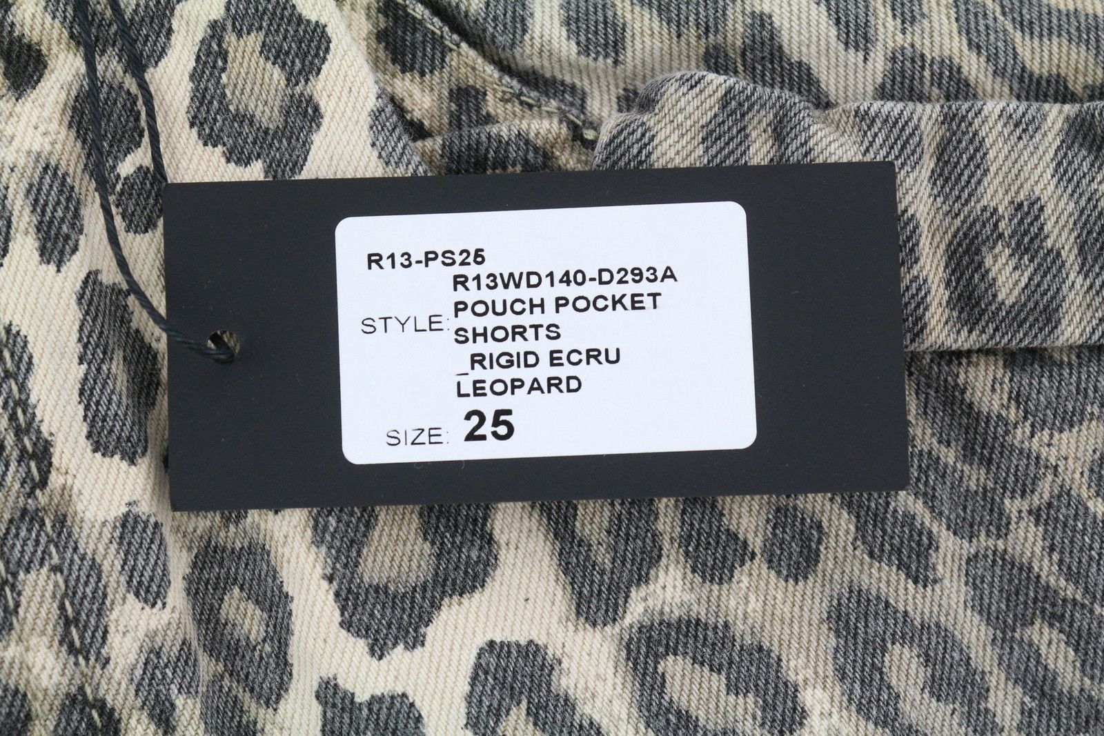 R13 POUCH POCKET 25 Leopard Denim RRP$1029 85099 Size 25" / US 0 / IT 36 - 8 Thumbnail